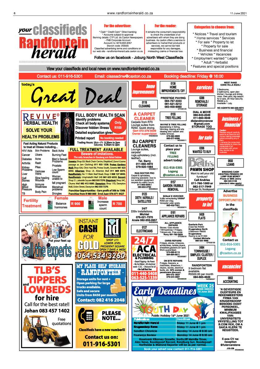Randfontein Herald 11 June 2021 page 6