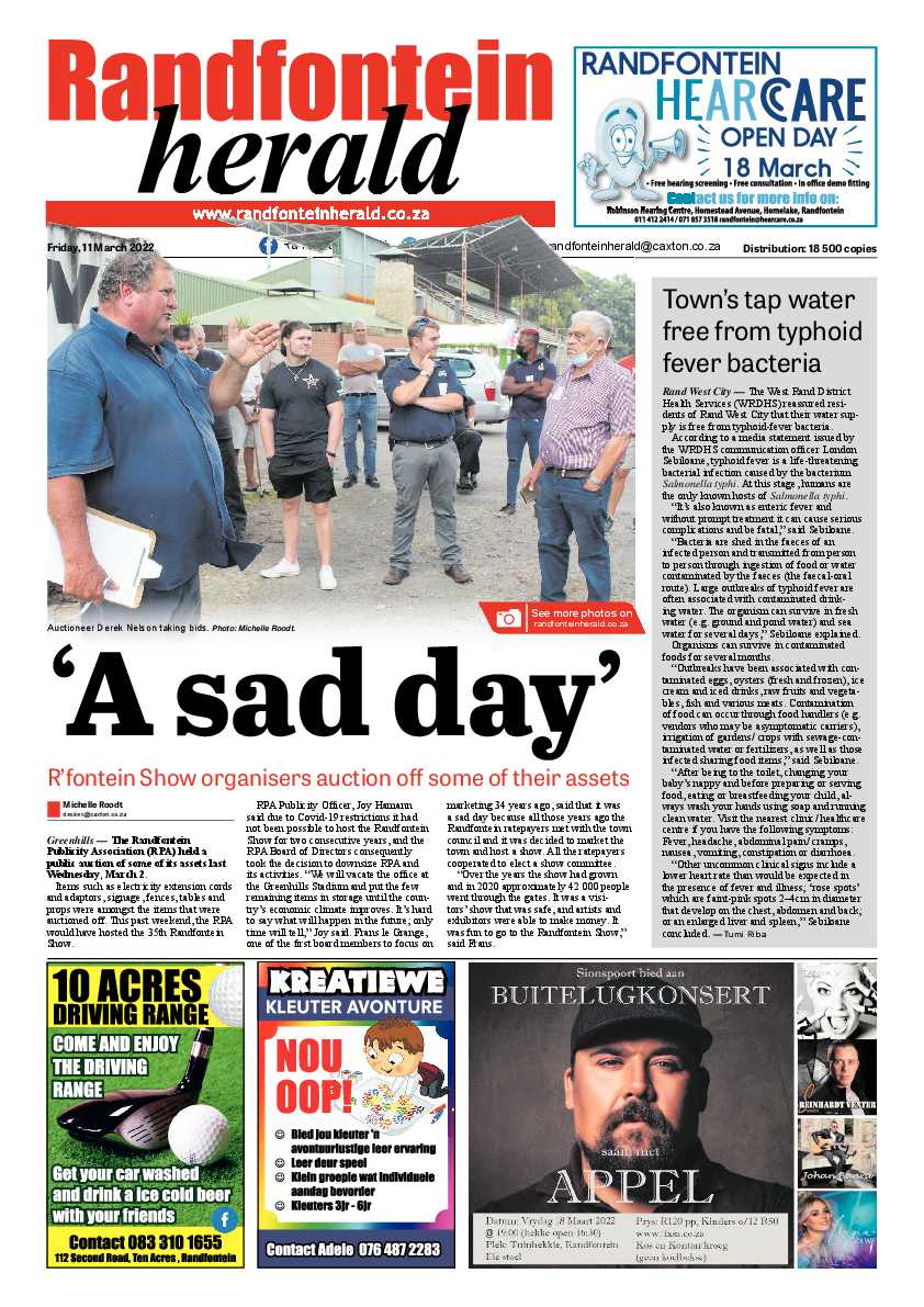 Randfontein Herald 11 March 2022 page 1