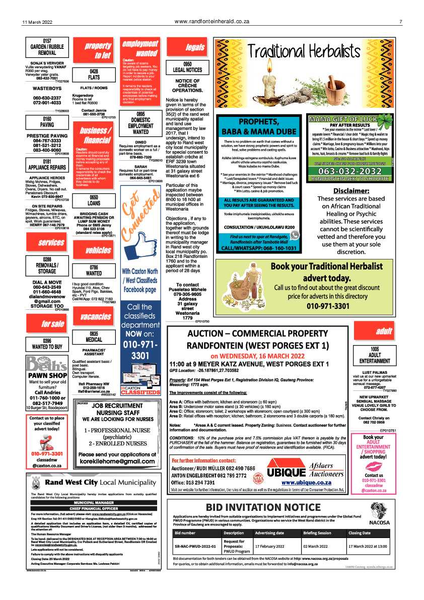 Randfontein Herald 11 March 2022 page 7