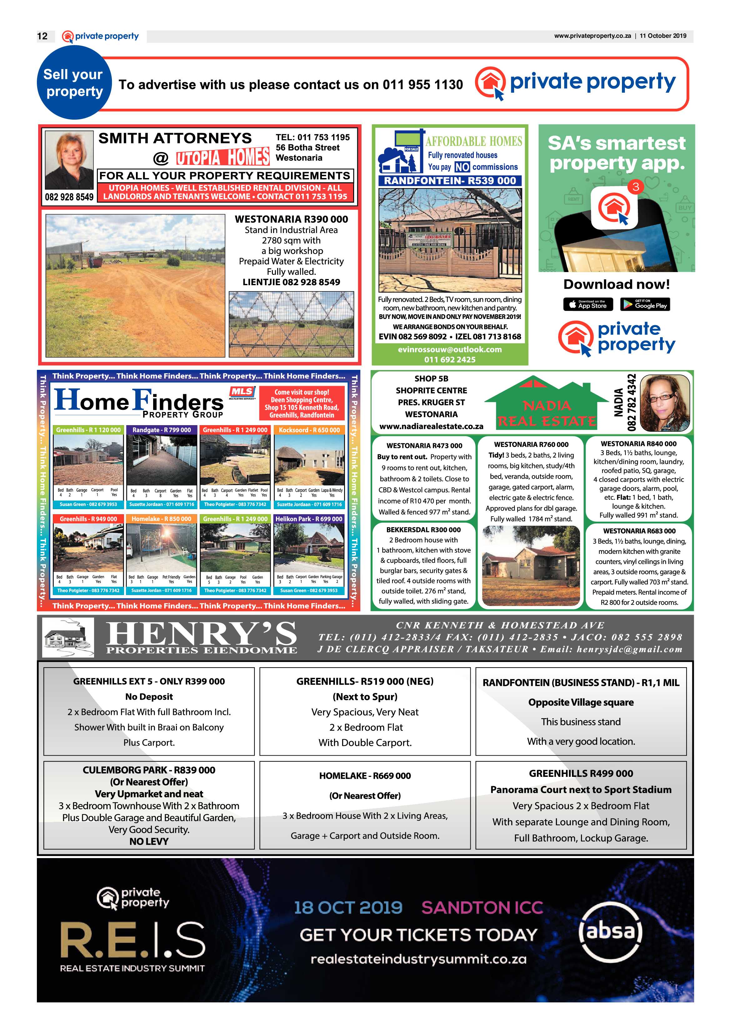 Randfontein Herald 11 October 2019 page 12