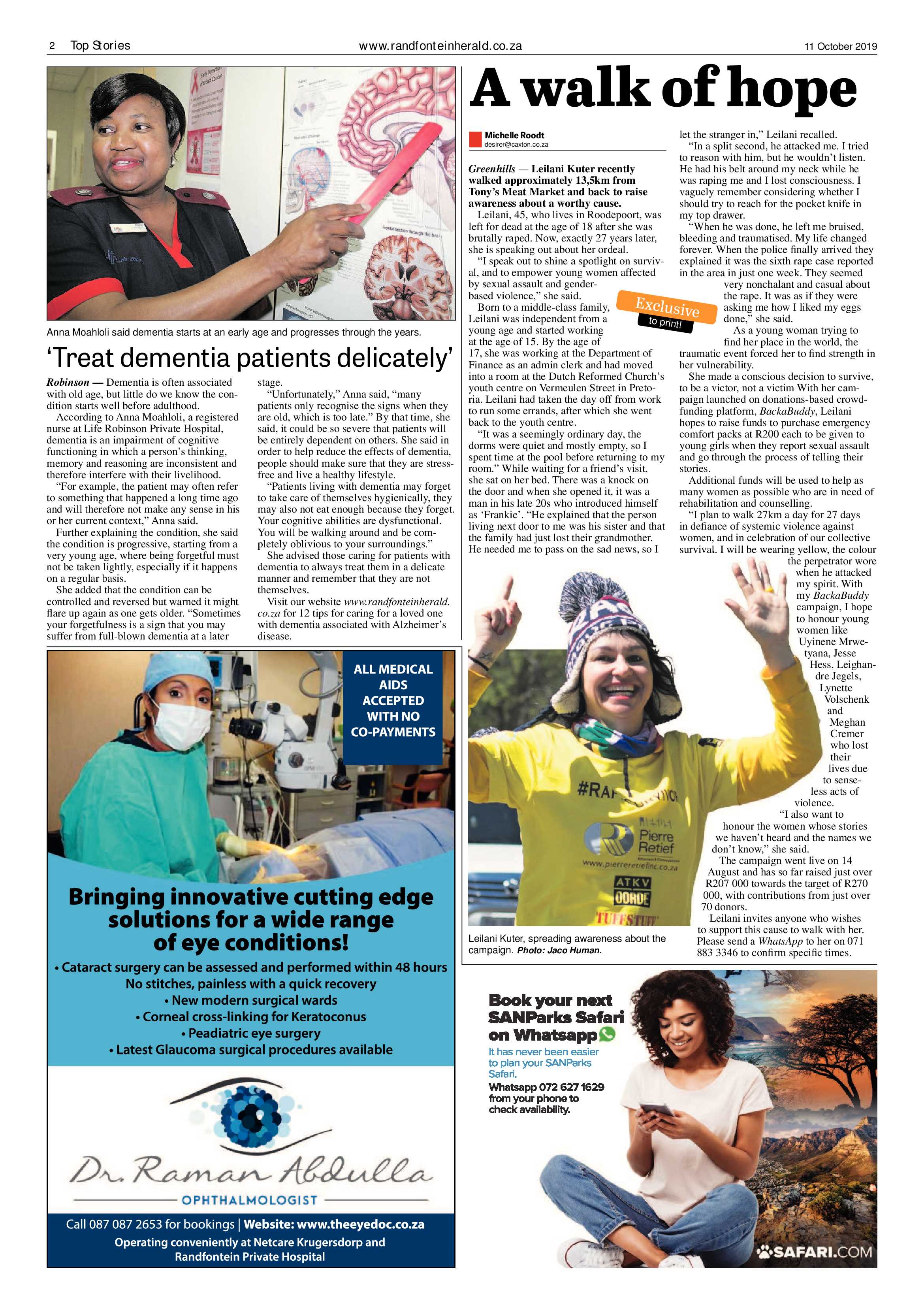 Randfontein Herald 11 October 2019 page 2