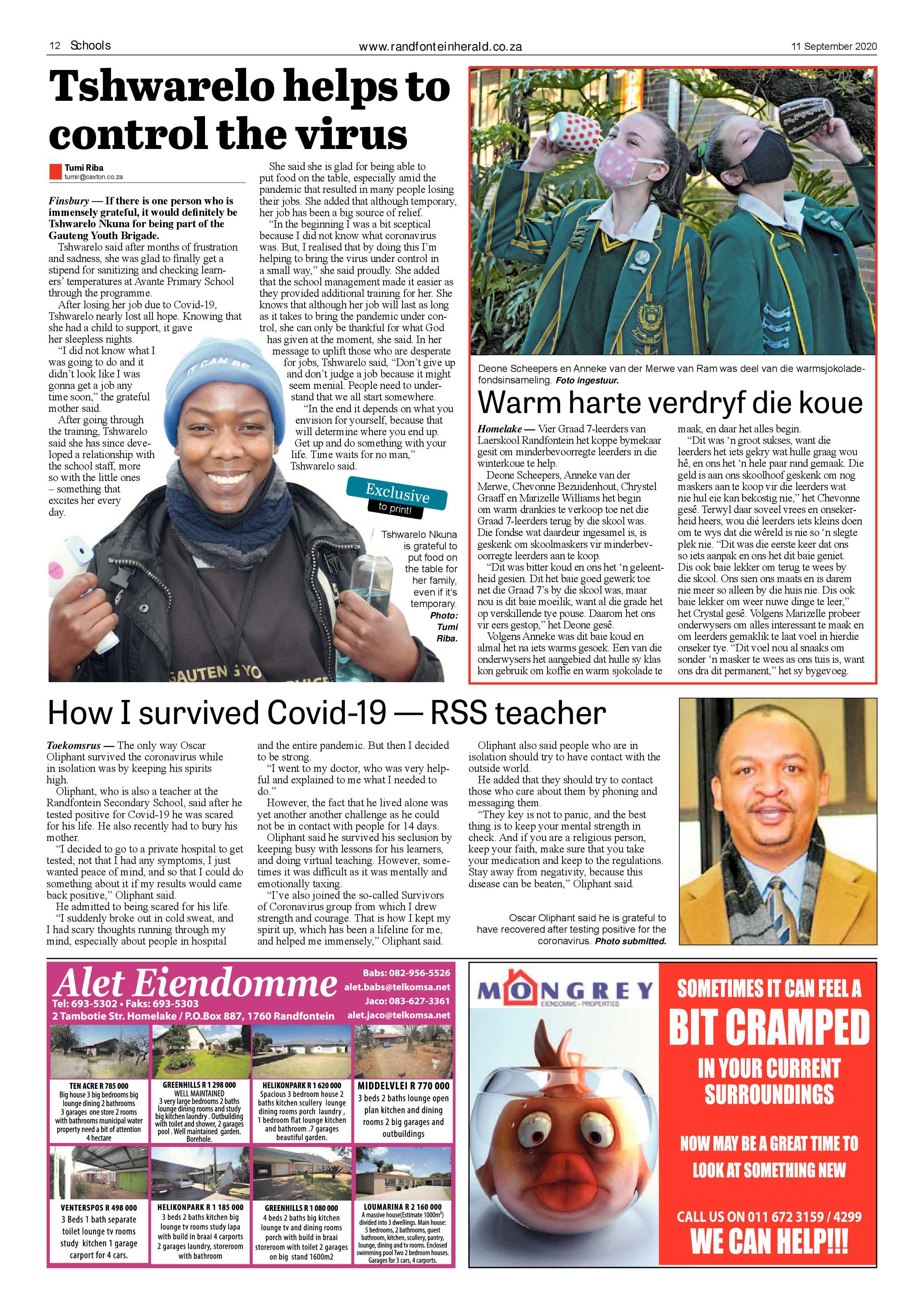 Randfontein Herald 11 September 2020 page 12
