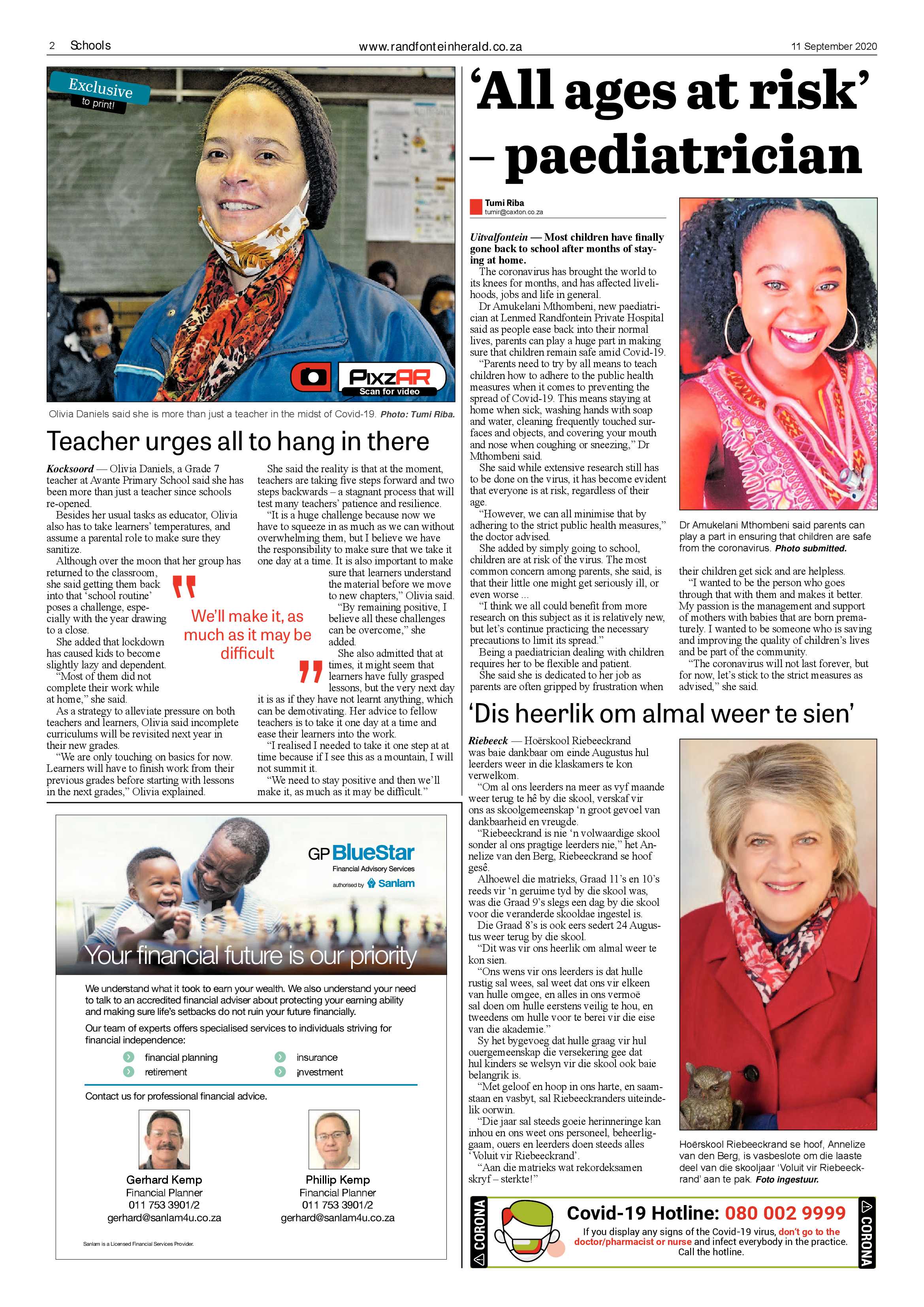 Randfontein Herald 11 September 2020 page 2