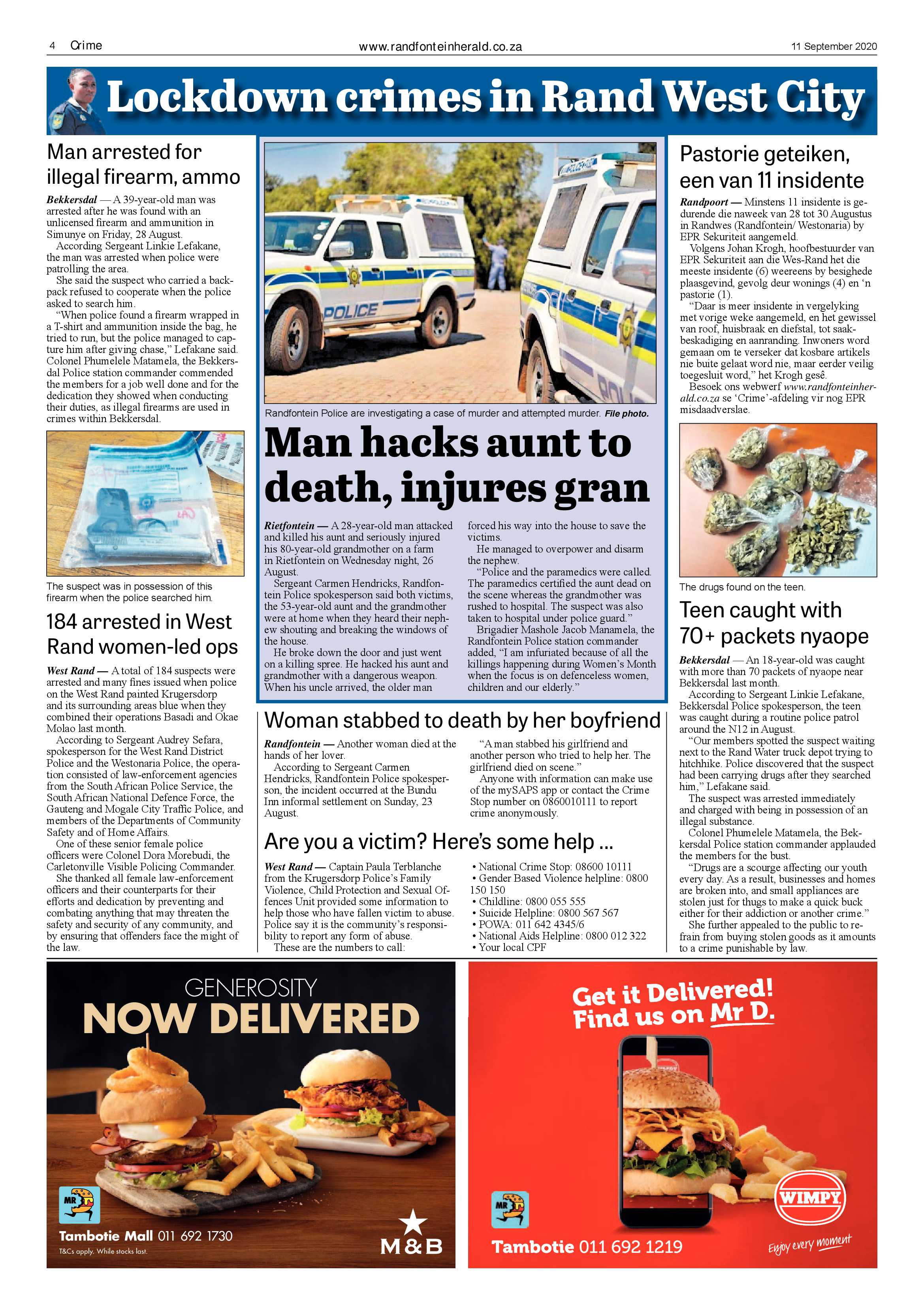 Randfontein Herald 11 September 2020 page 4