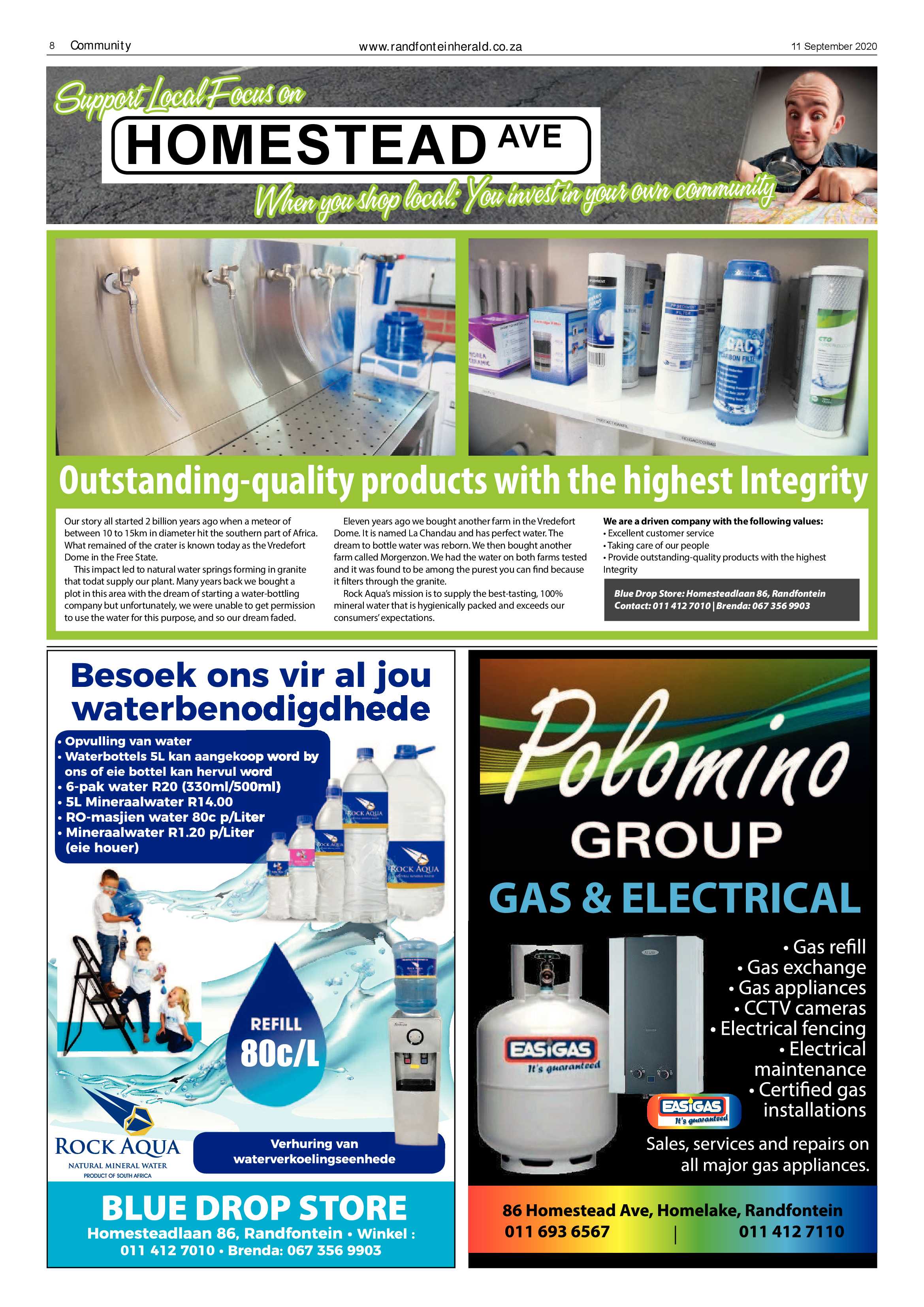 Randfontein Herald 11 September 2020 page 8