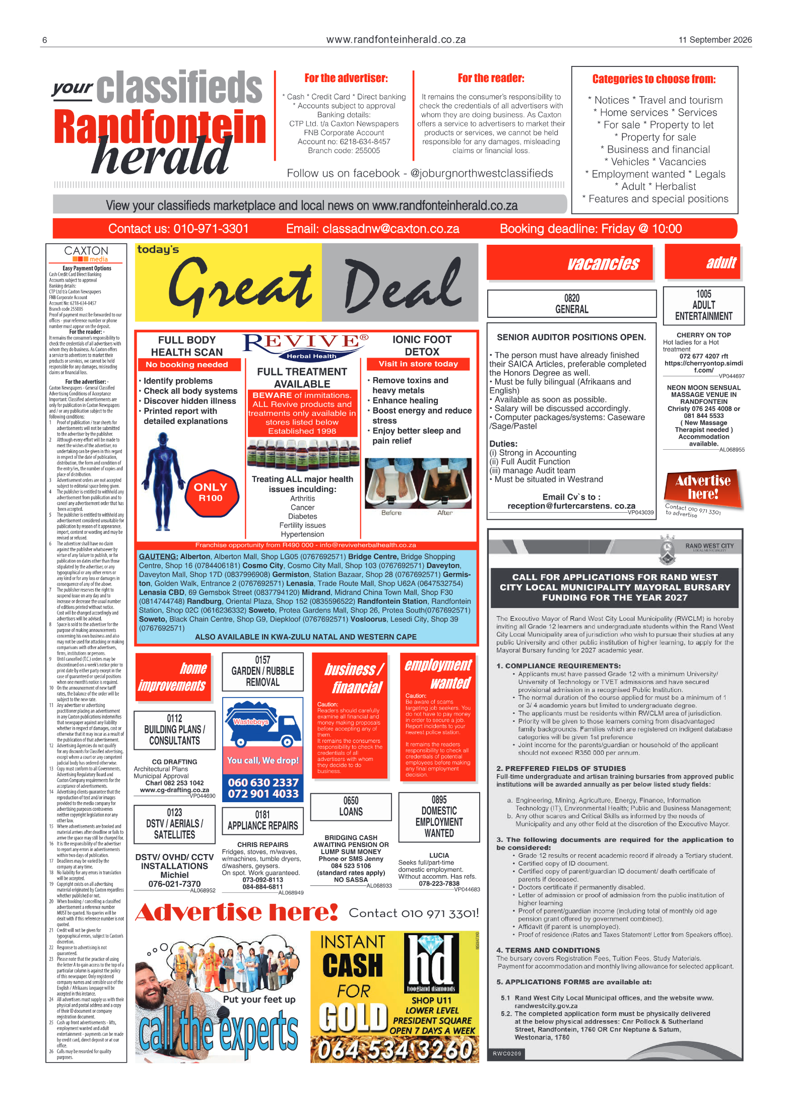 Randfontein Herald 11 September 2026 page 6