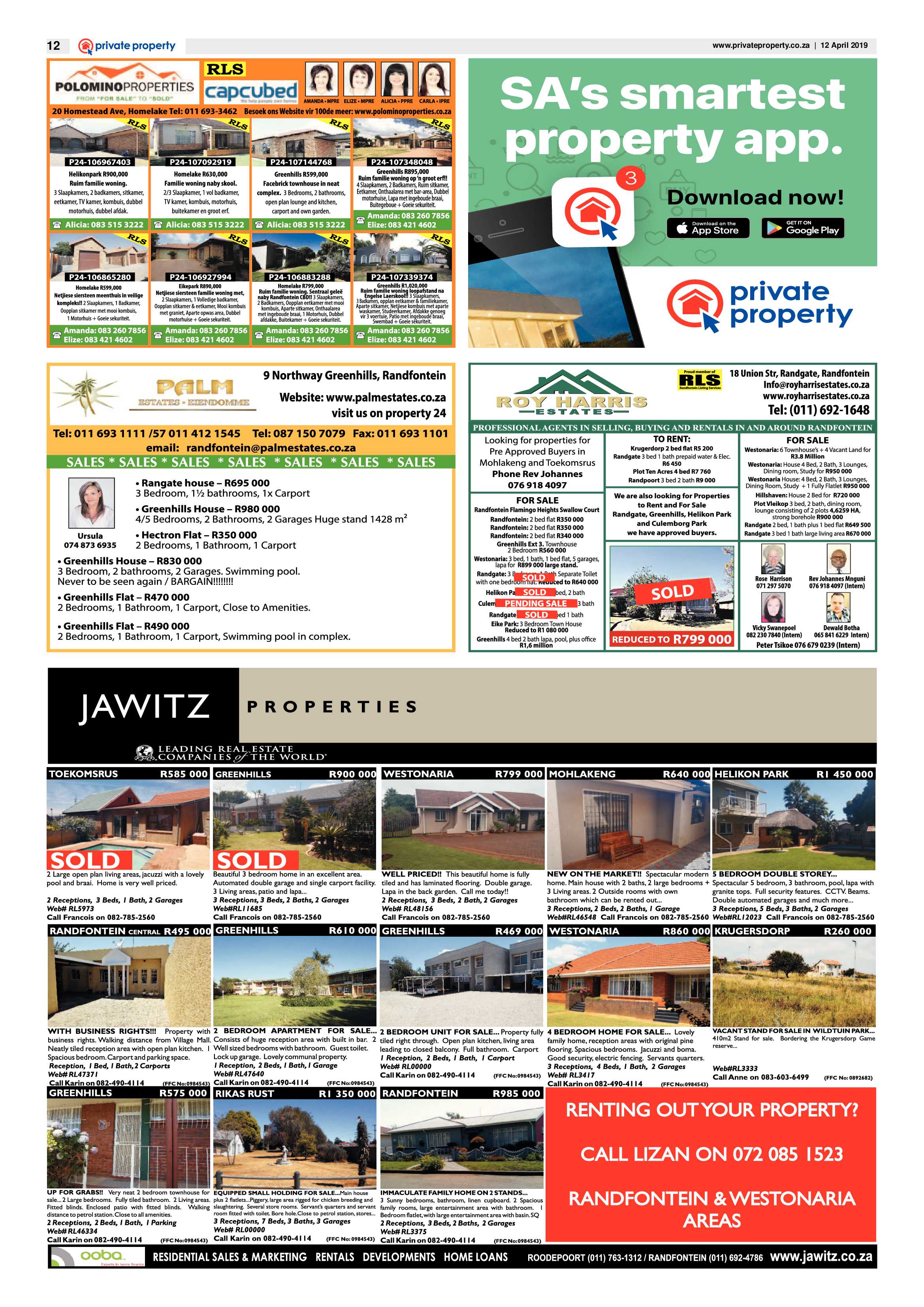 Randfontein Herald 12 April 2019 page 12