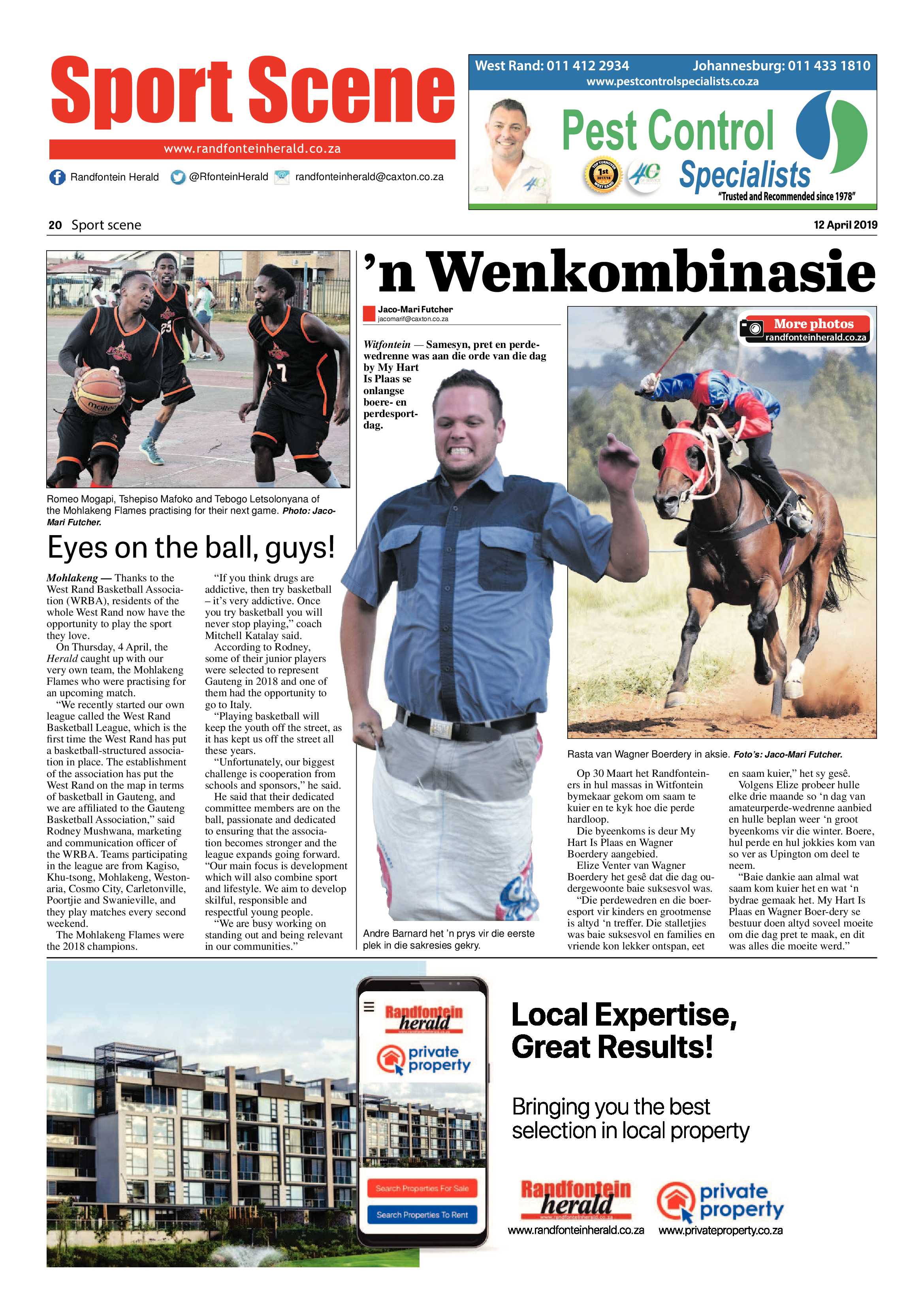 Randfontein Herald 12 April 2019 page 20