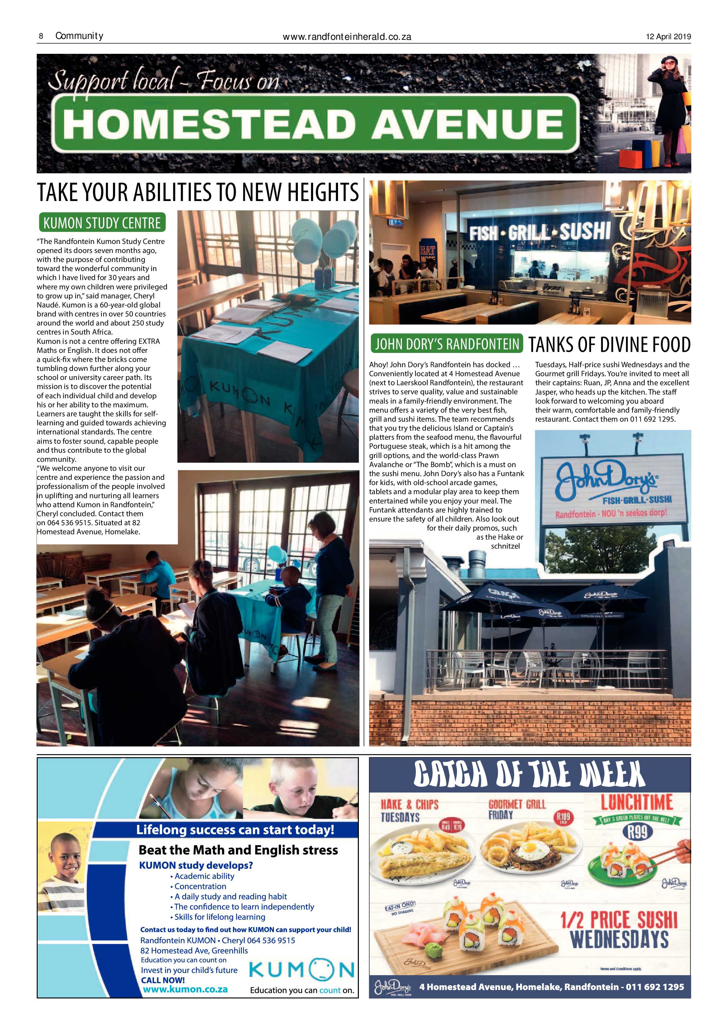 Randfontein Herald 12 April 2019 page 8