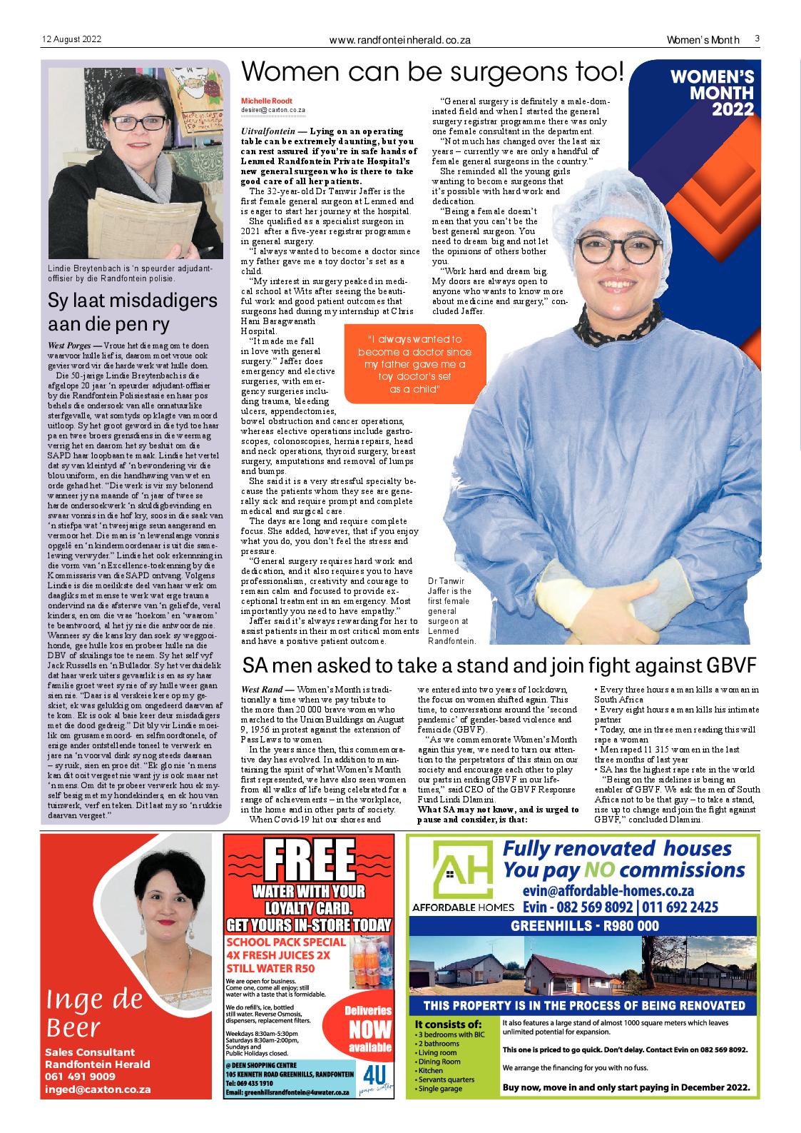 Randfontein Herald 12 August 2022 page 3