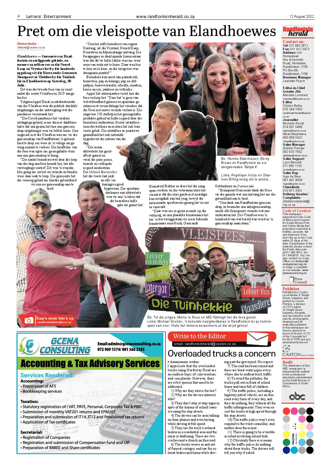Randfontein Herald 12 August 2022 page 4