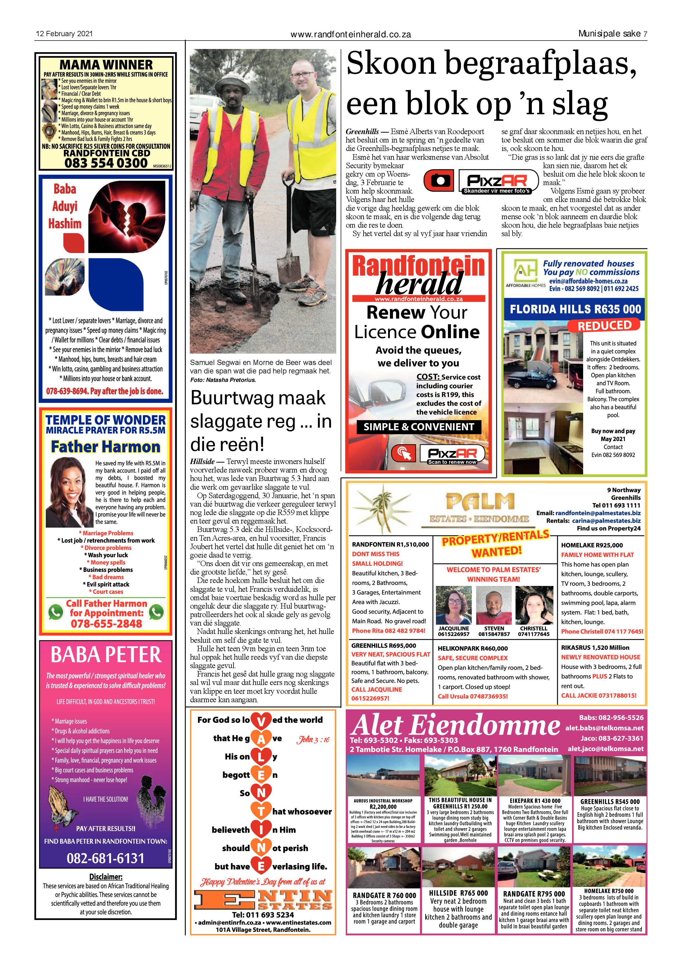Randfontein Herald 12 February 2021 page 7