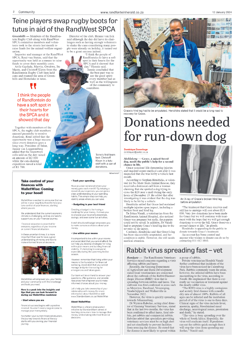 Randfontein Herald 12 January 2024 page 2
