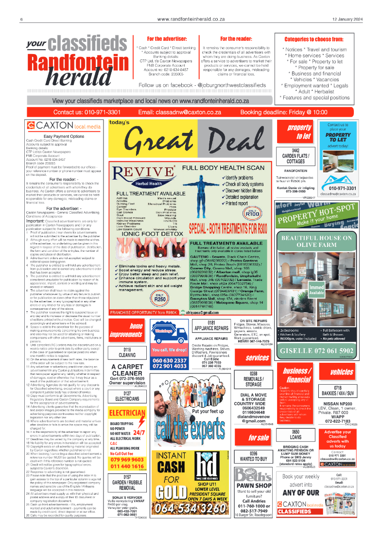 Randfontein Herald 12 January 2024 page 6