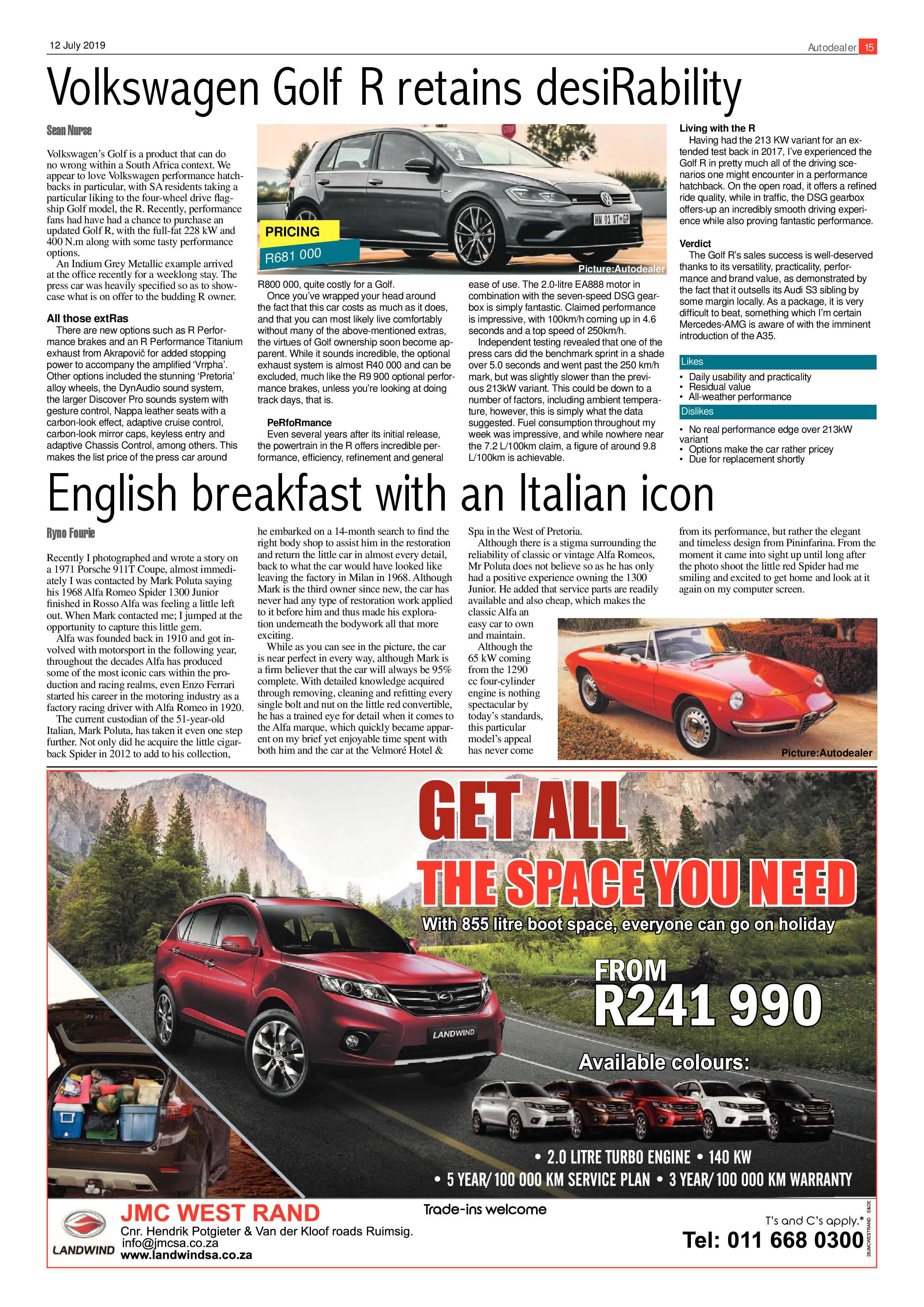 Randfontein Herald 12 July 2019 page 15