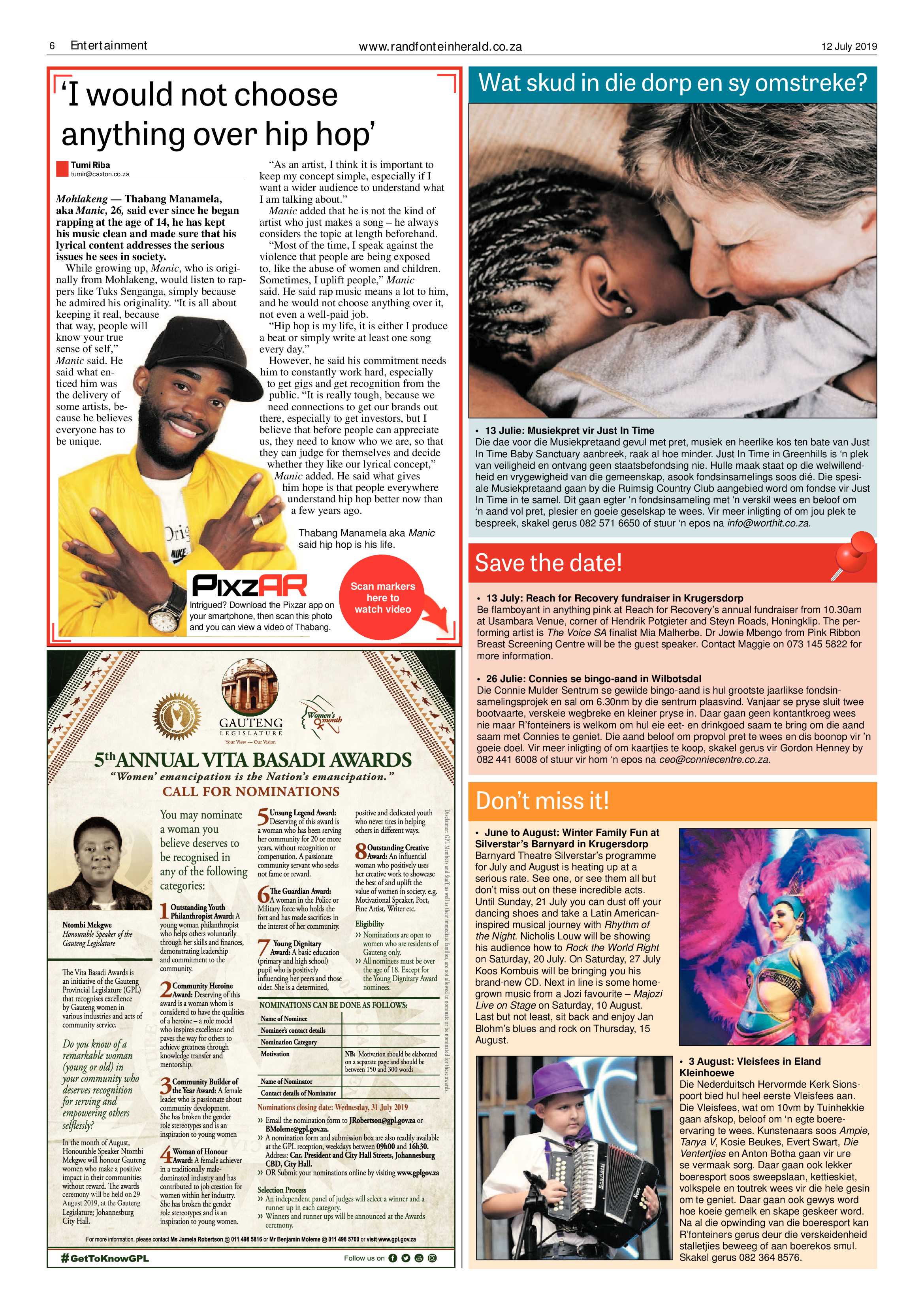 Randfontein Herald 12 July 2019 page 6