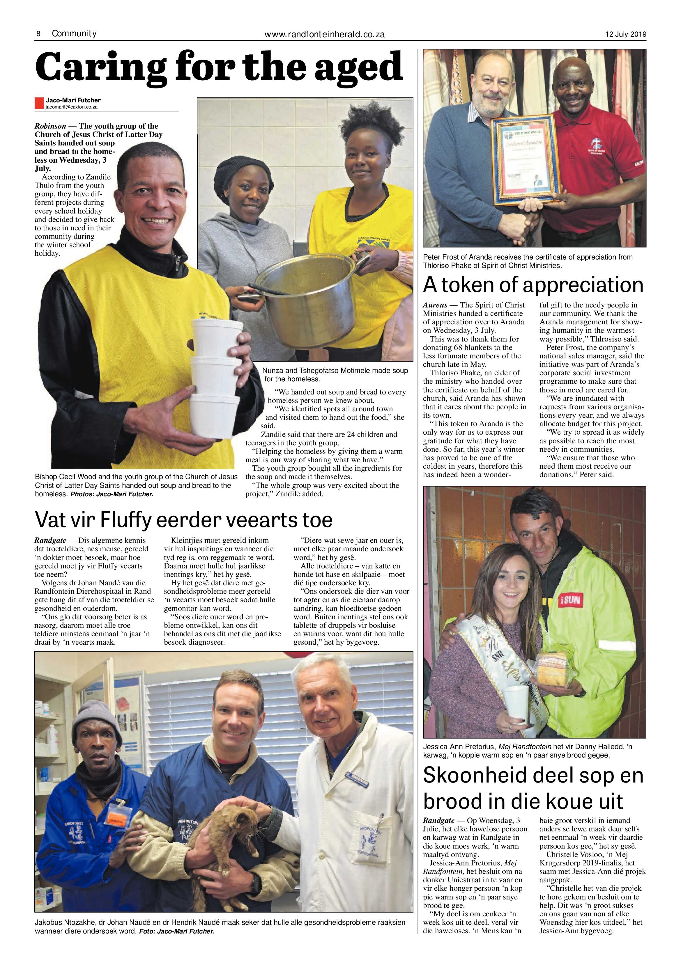 Randfontein Herald 12 July 2019 page 8
