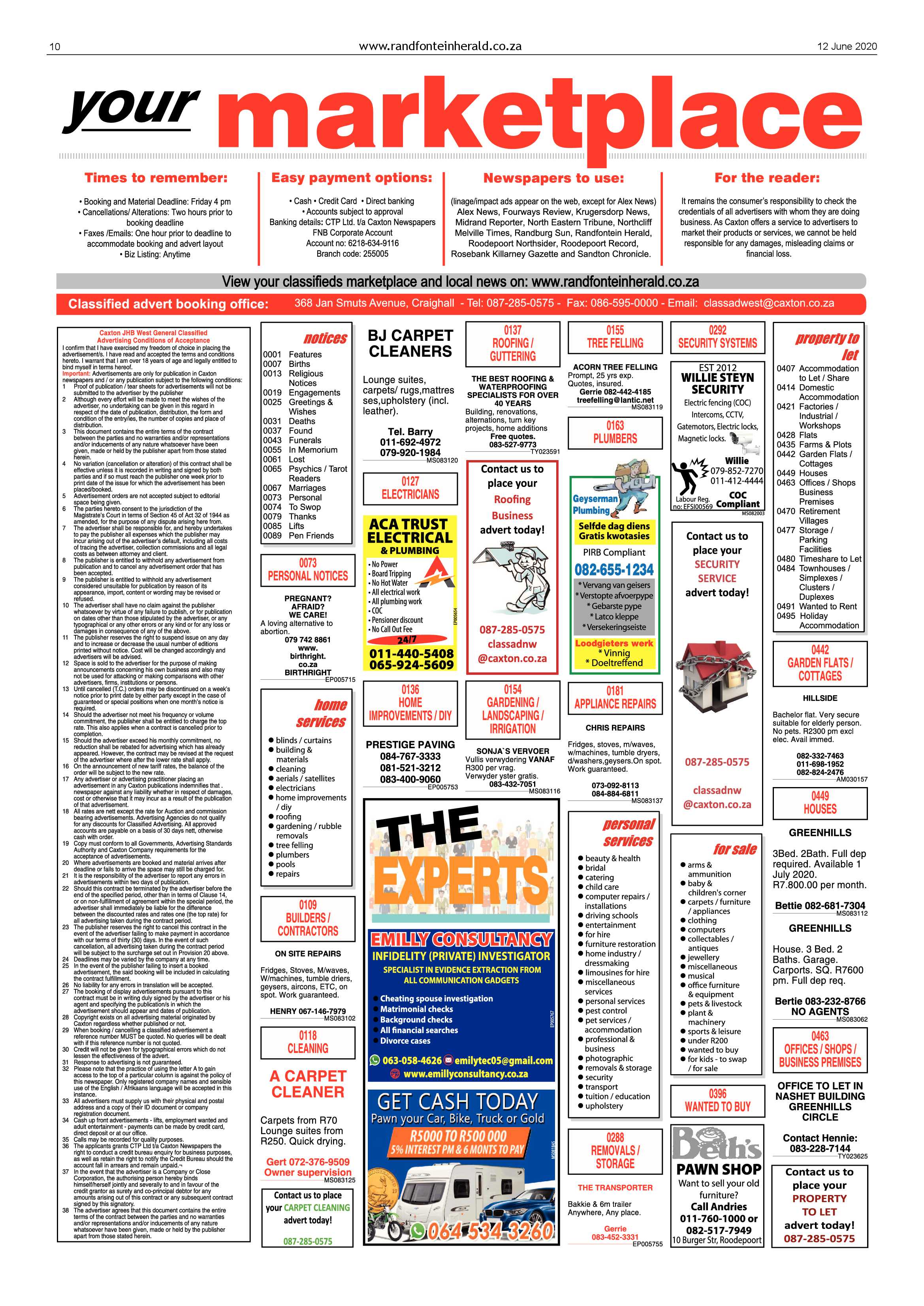 Randfontein Herald 12 June 2020 page 10