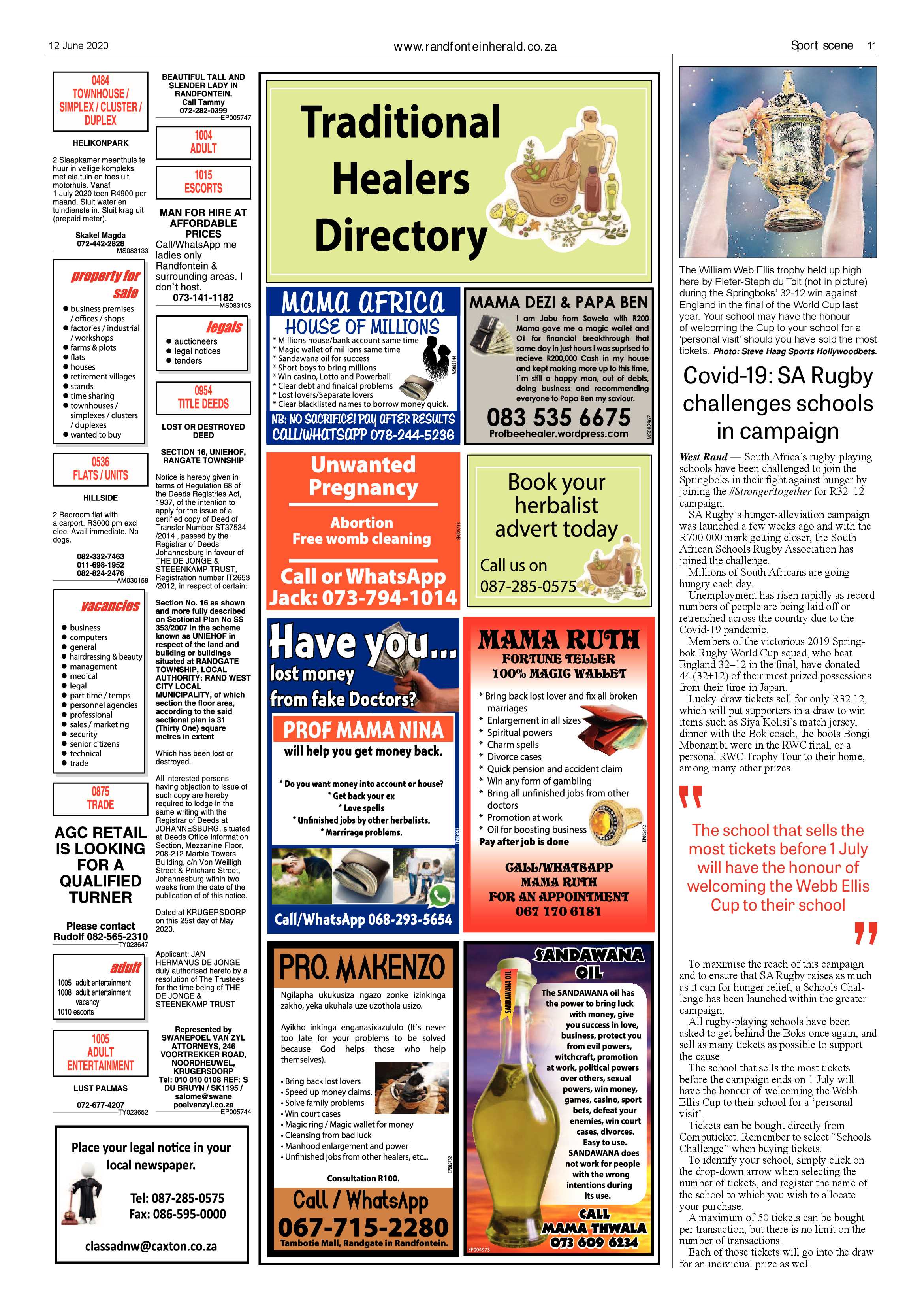 Randfontein Herald 12 June 2020 page 11