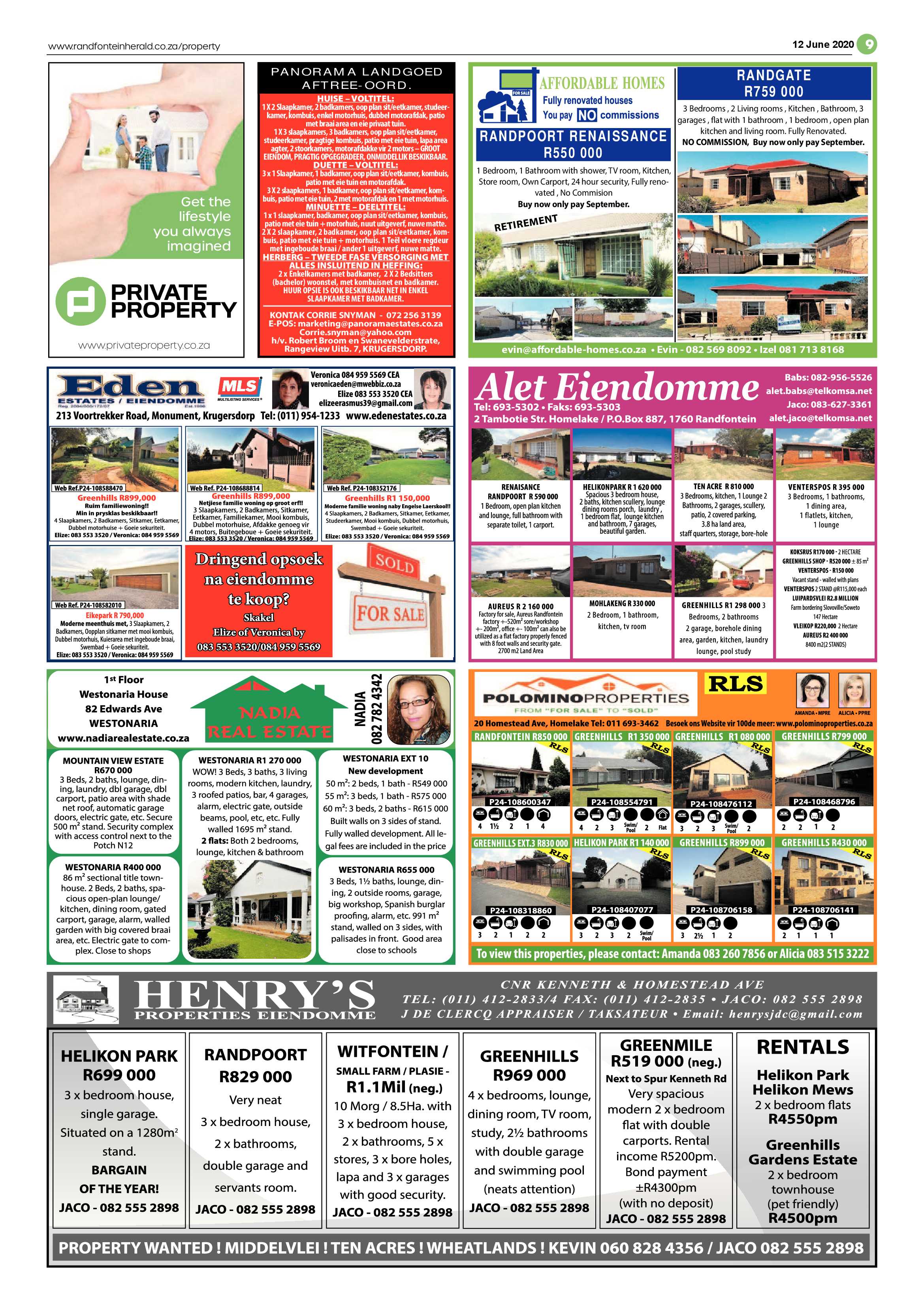 Randfontein Herald 12 June 2020 page 9
