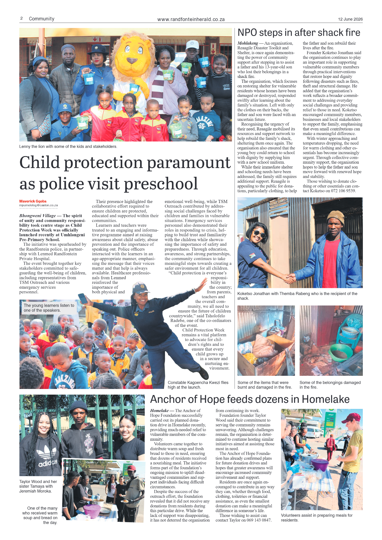 Randfontein Herald 12 June 2026 page 2