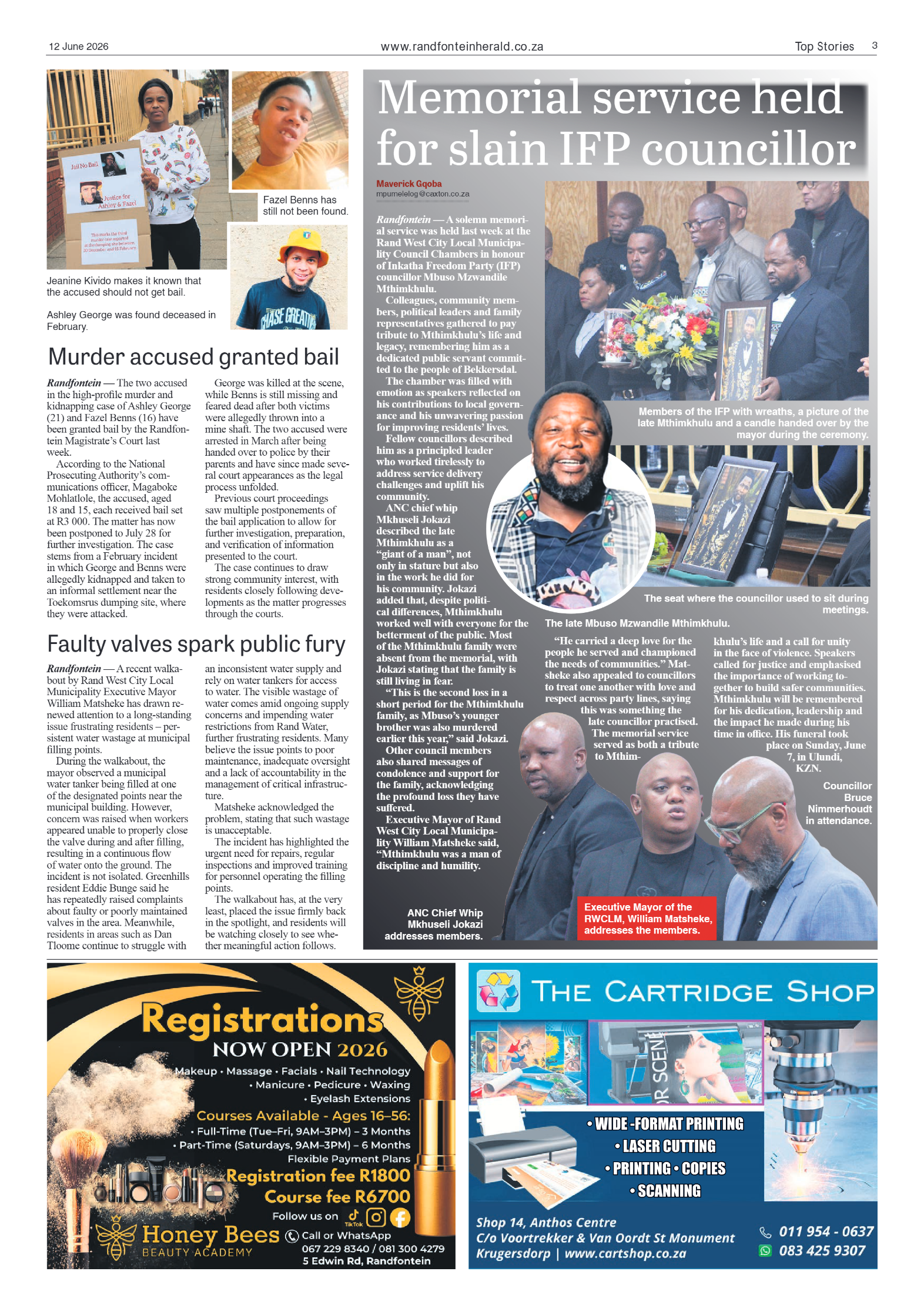 Randfontein Herald 12 June 2026 page 3