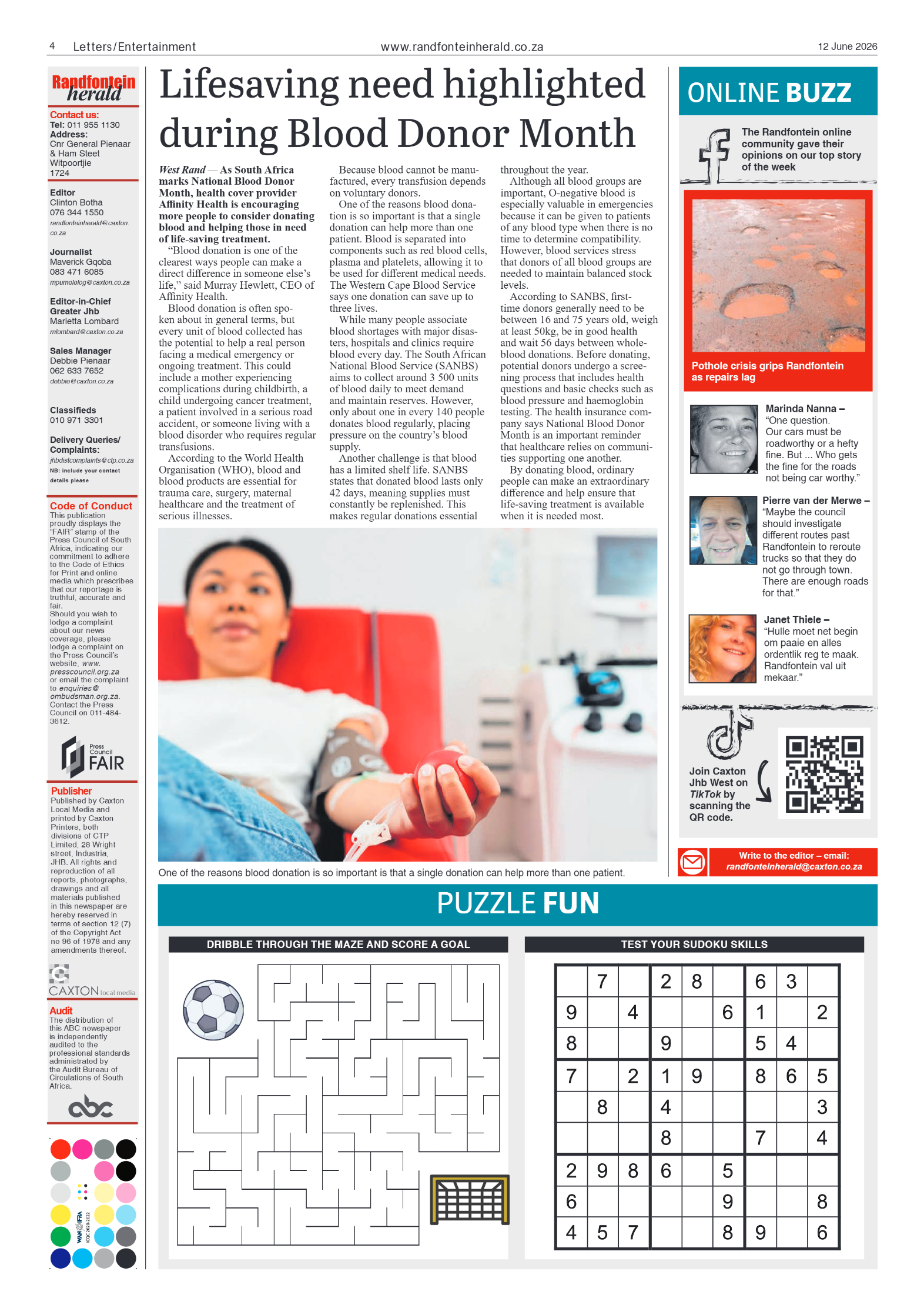 Randfontein Herald 12 June 2026 page 4