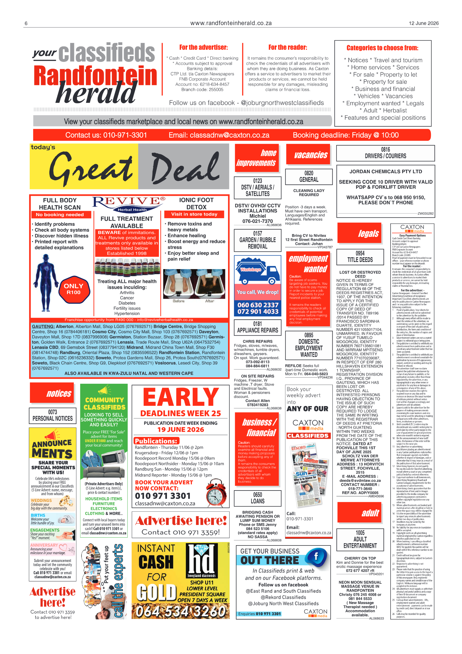 Randfontein Herald 12 June 2026 page 6