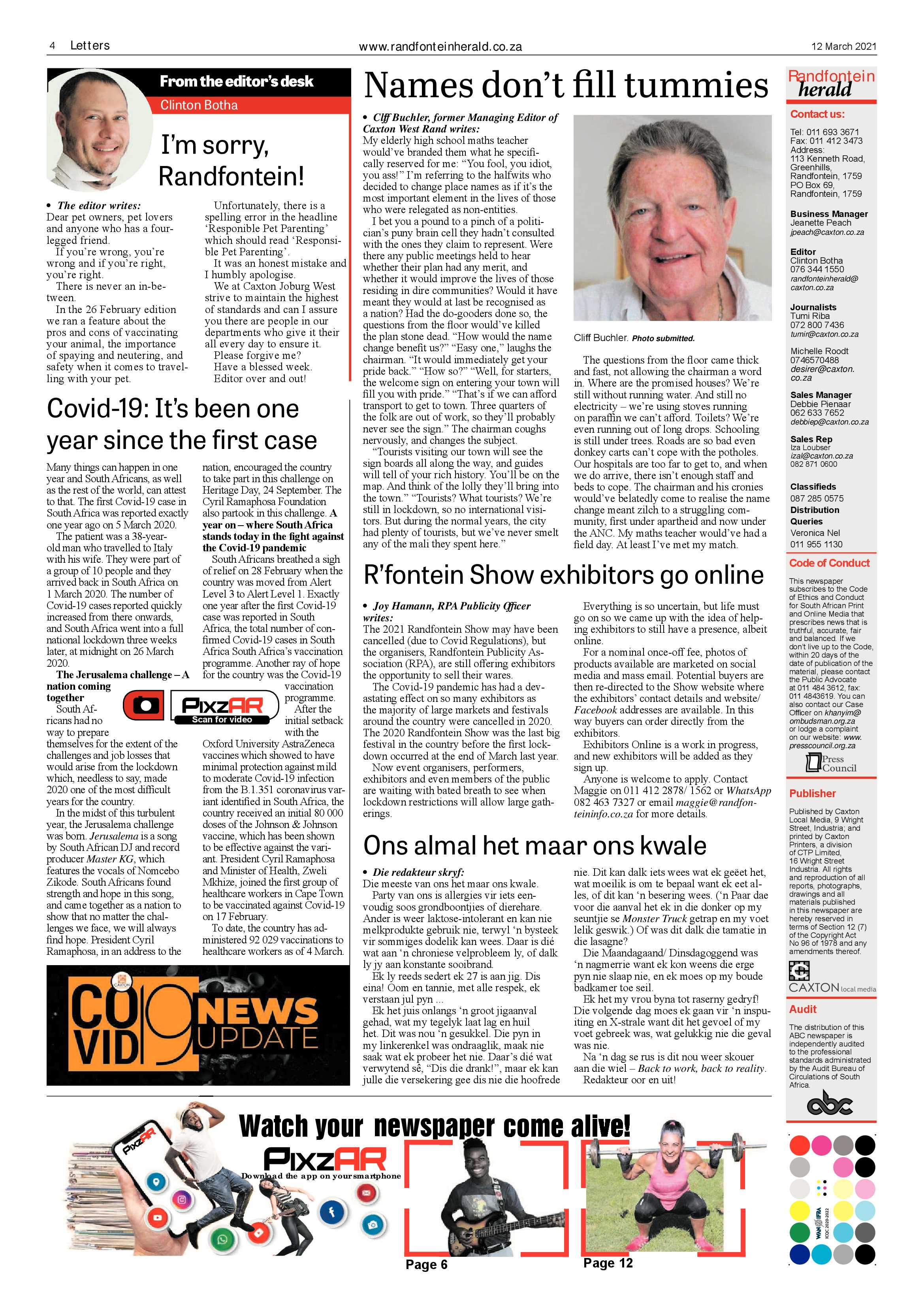 Randfontein Herald 12 March 2021 page 4