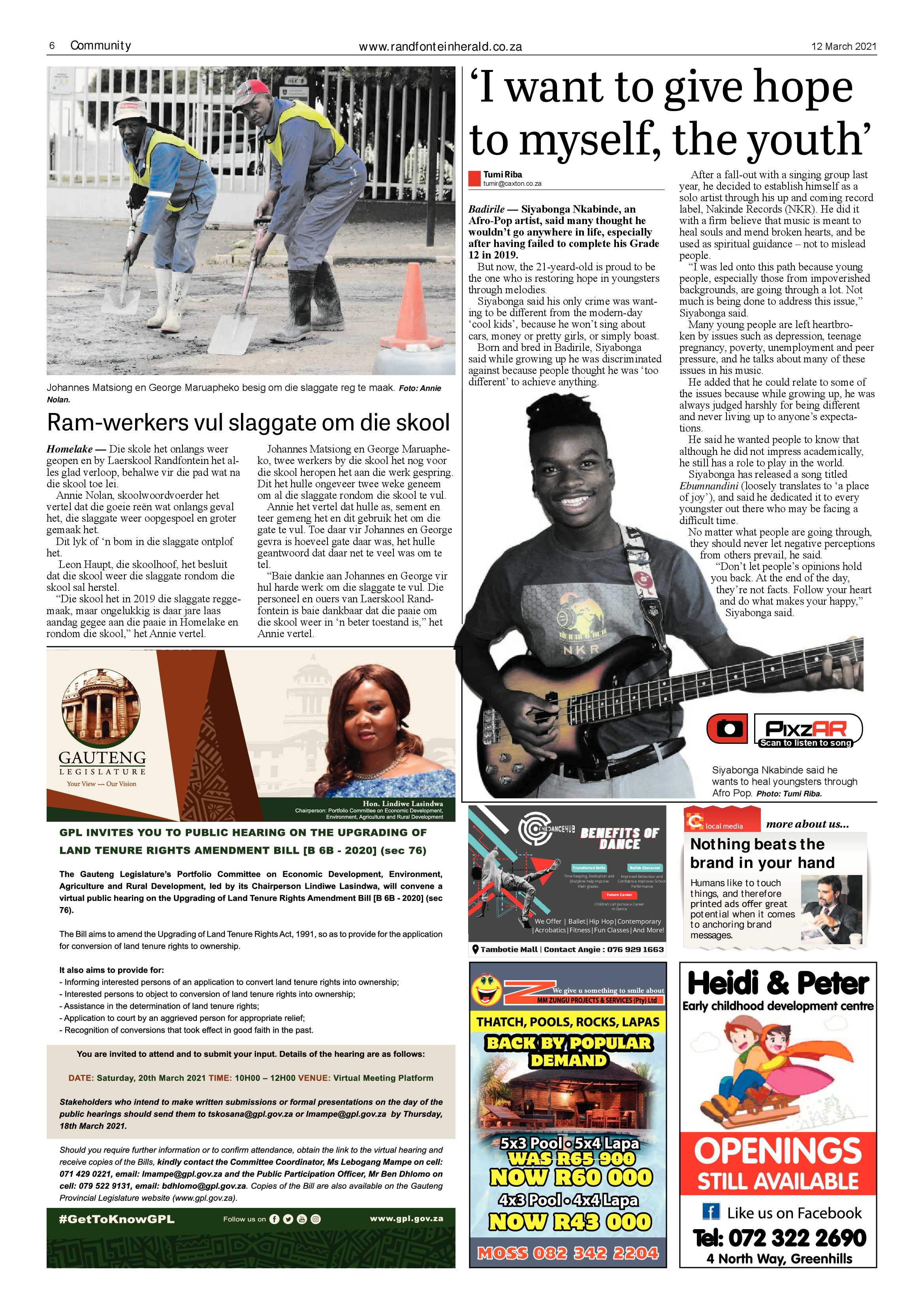 Randfontein Herald 12 March 2021 page 6