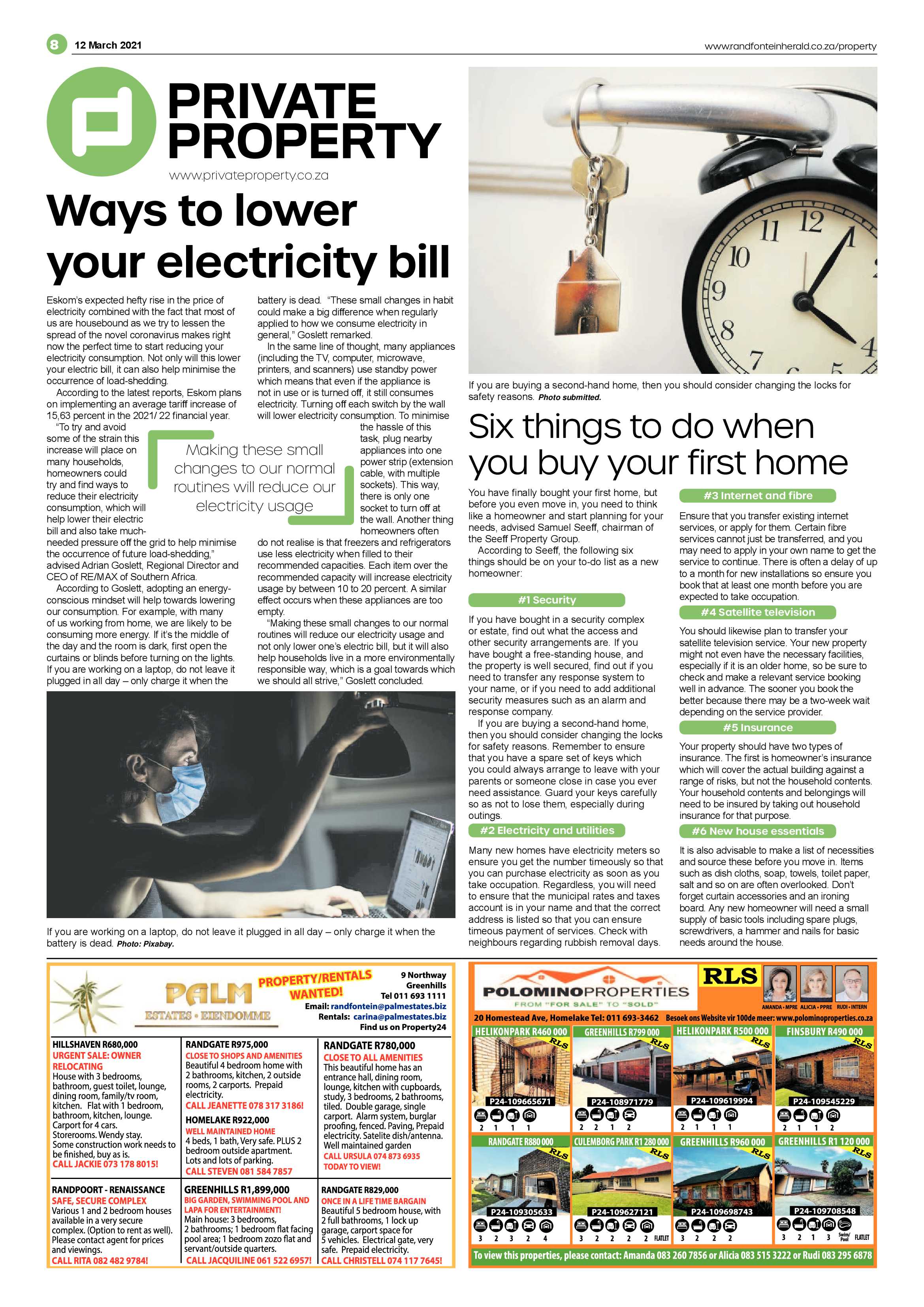 Randfontein Herald 12 March 2021 page 8