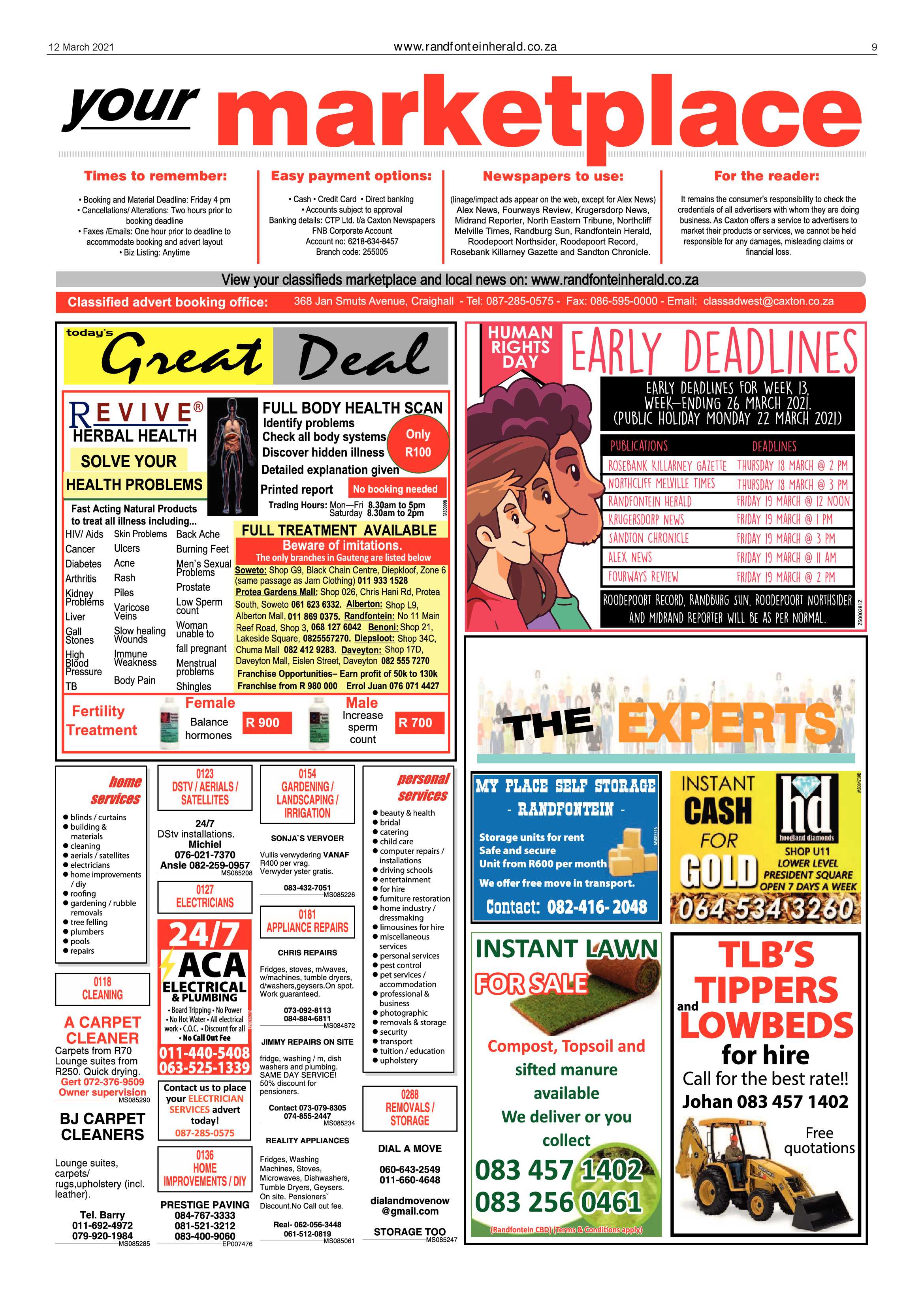 Randfontein Herald 12 March 2021 page 9