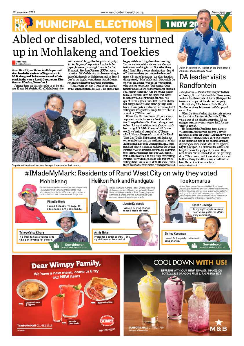 Randfontein Herald 12 November 2021 page 3