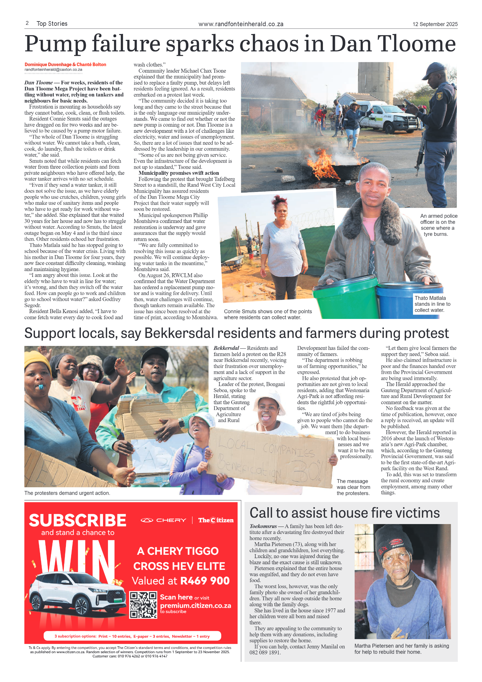 Randfontein Herald 12 September 2025 page 2