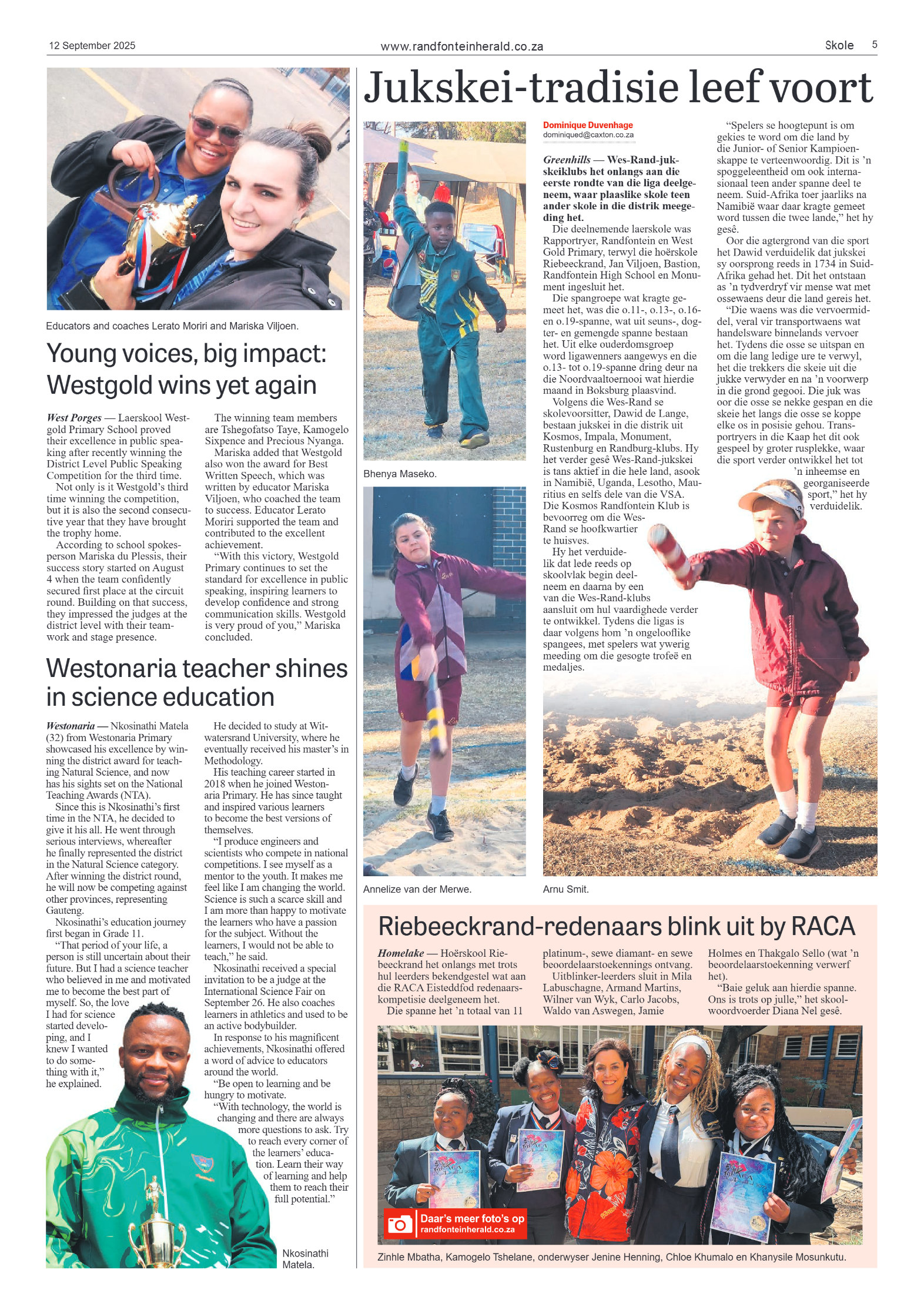 Randfontein Herald 12 September 2025 page 5