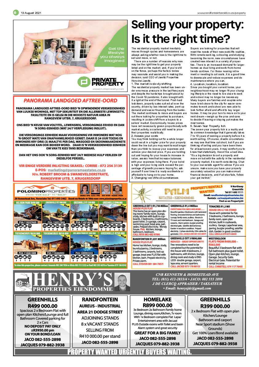 Randfontein Herald 13 August 2021 page 6