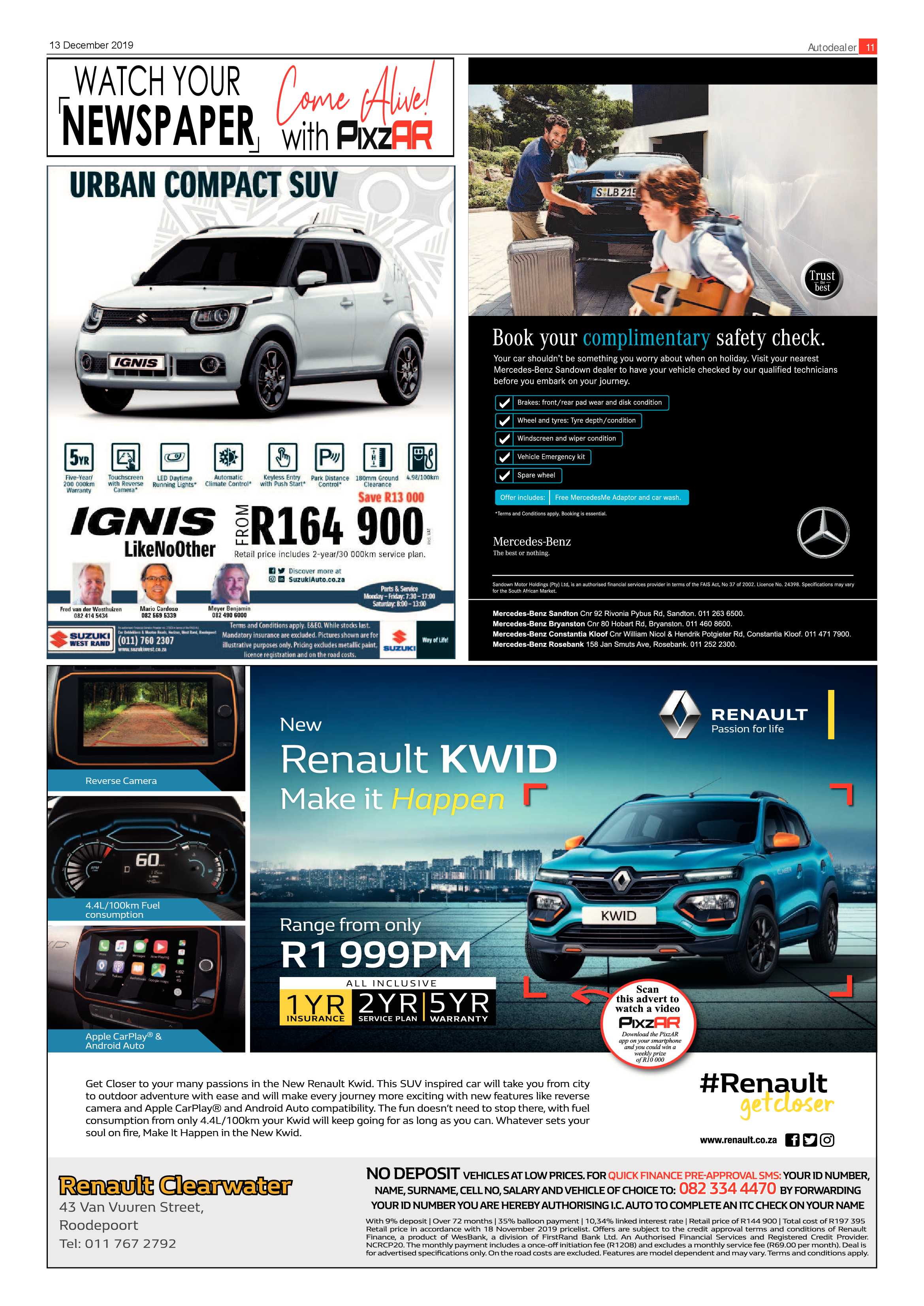 Randfontein Herald 13 December 2019 page 11