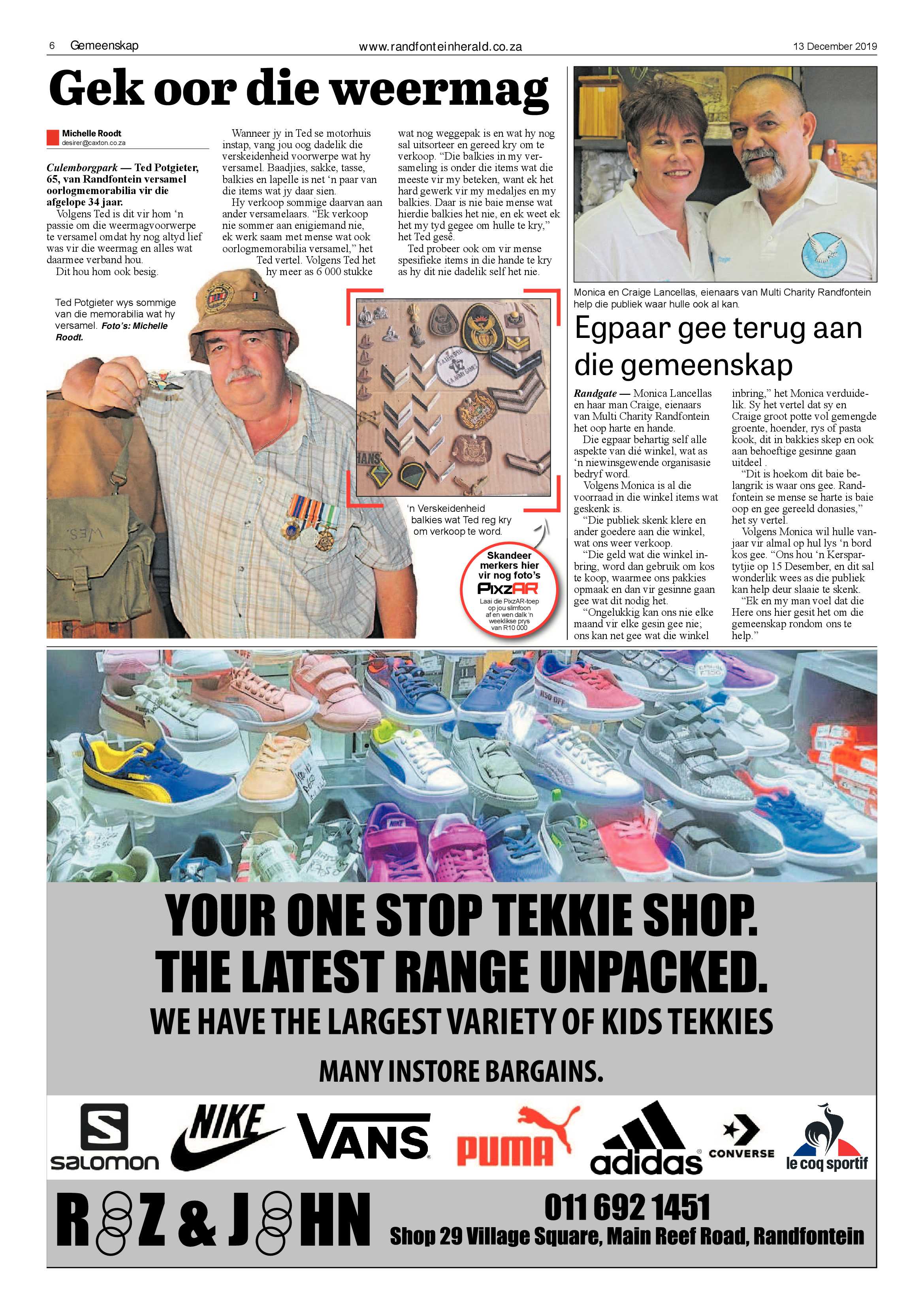 Randfontein Herald 13 December 2019 page 6