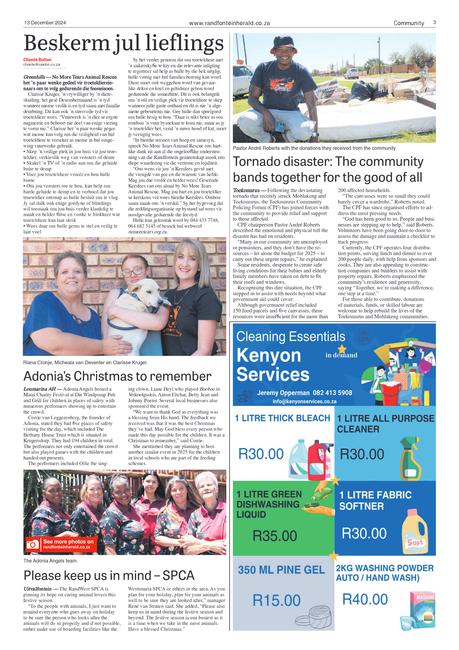 Randfontein Herald 13 December 2024 page 3