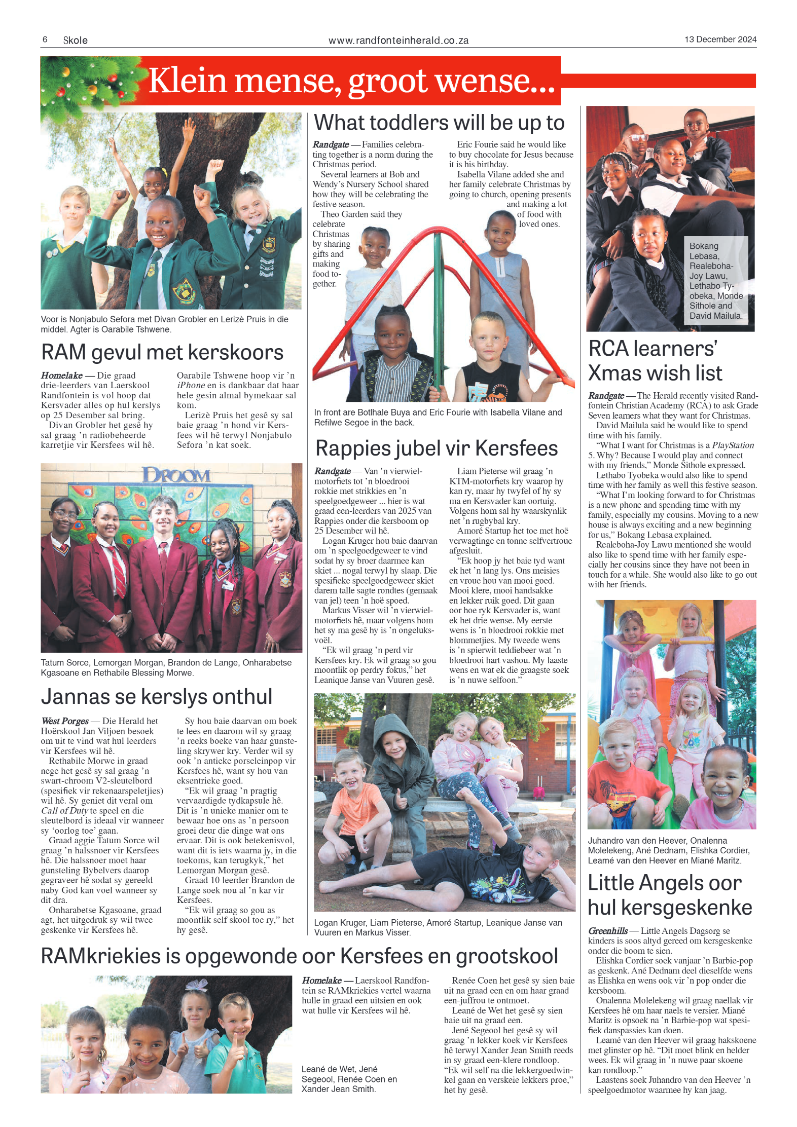 Randfontein Herald 13 December 2024 page 6