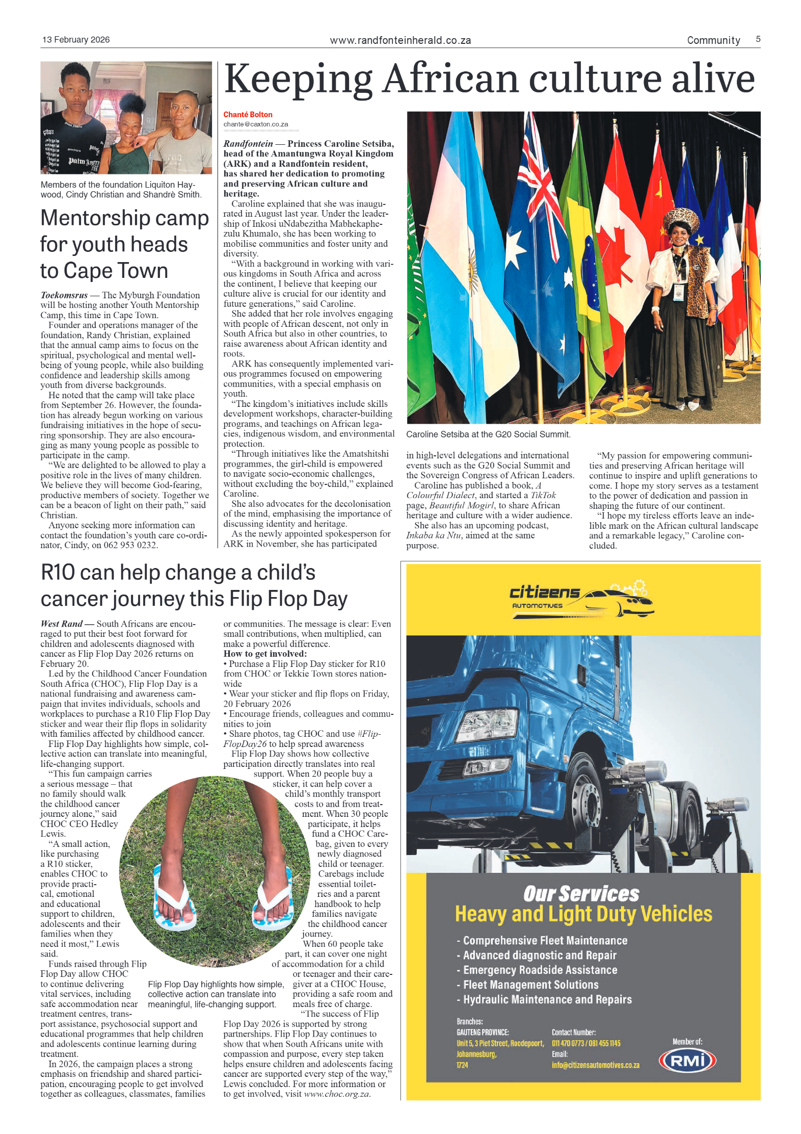Randfontein Herald 13 February 2026 page 5