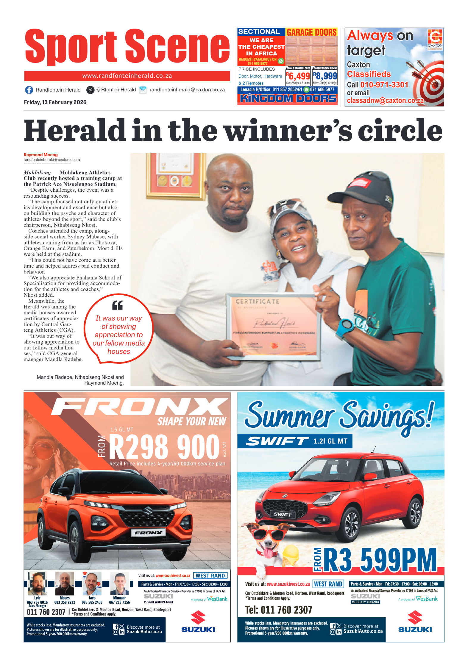 Randfontein Herald 13 February 2026 page 8
