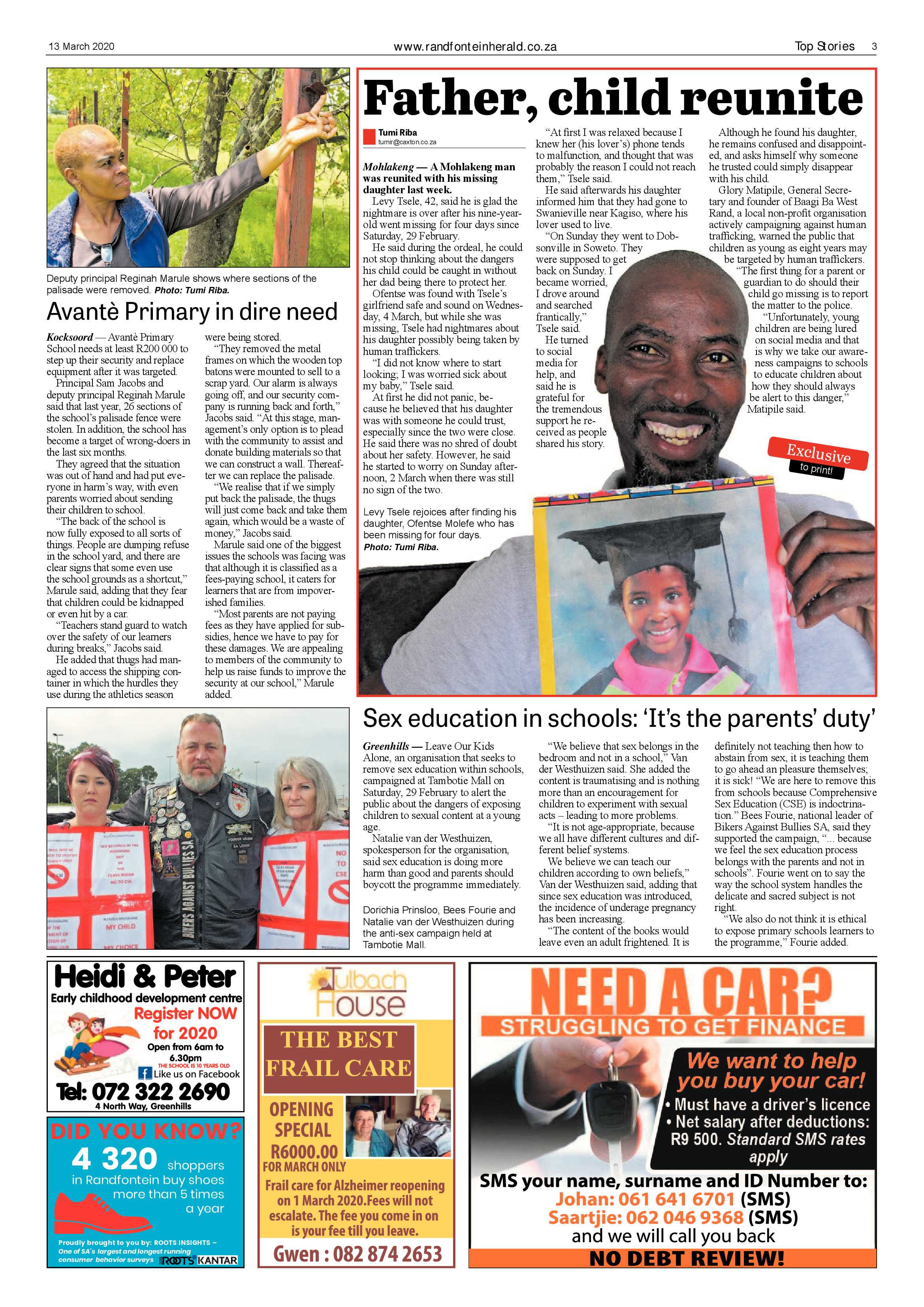 Randfontein Herald 13 March 2020 page 3