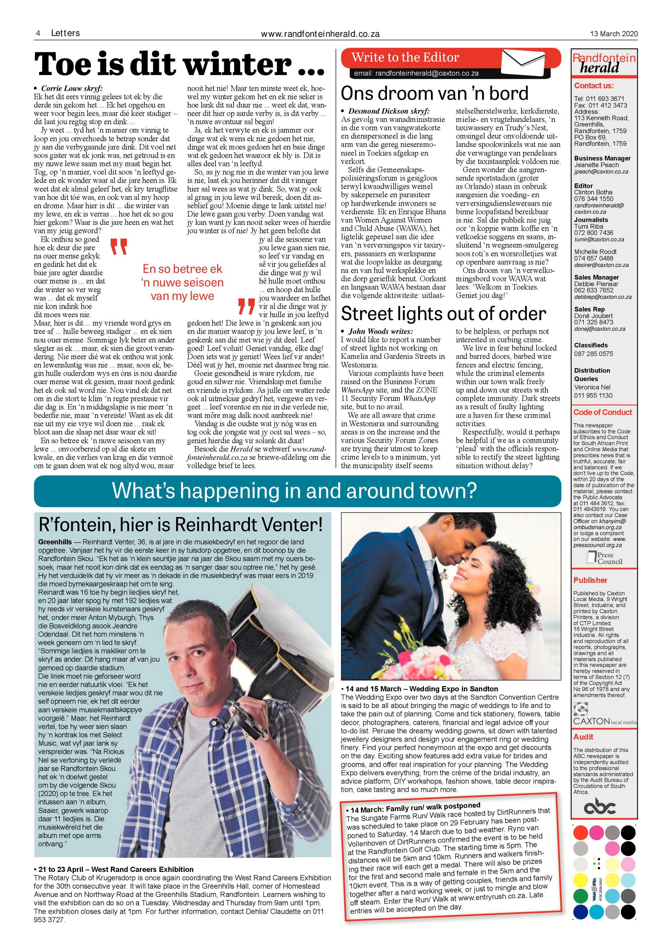 Randfontein Herald 13 March 2020 page 4