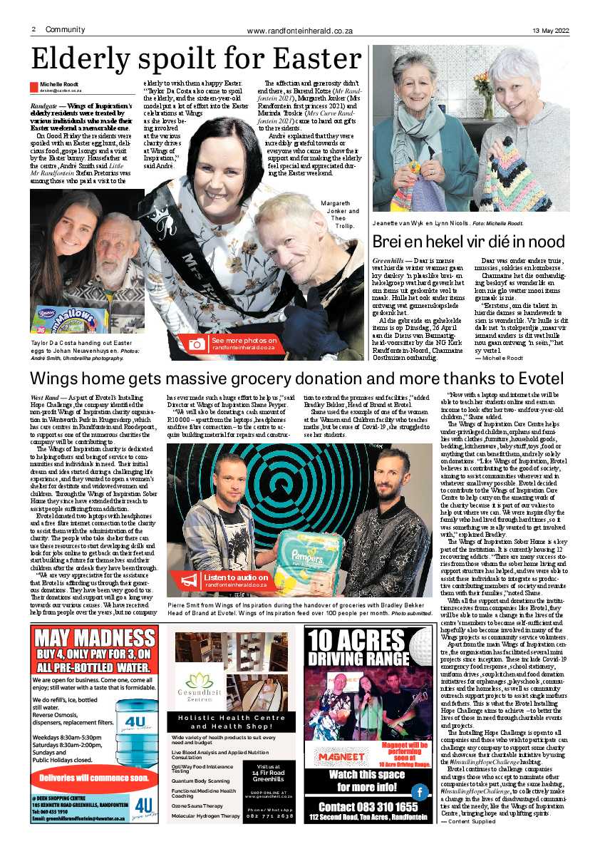 Randfontein Herald 13 May 2022 page 2