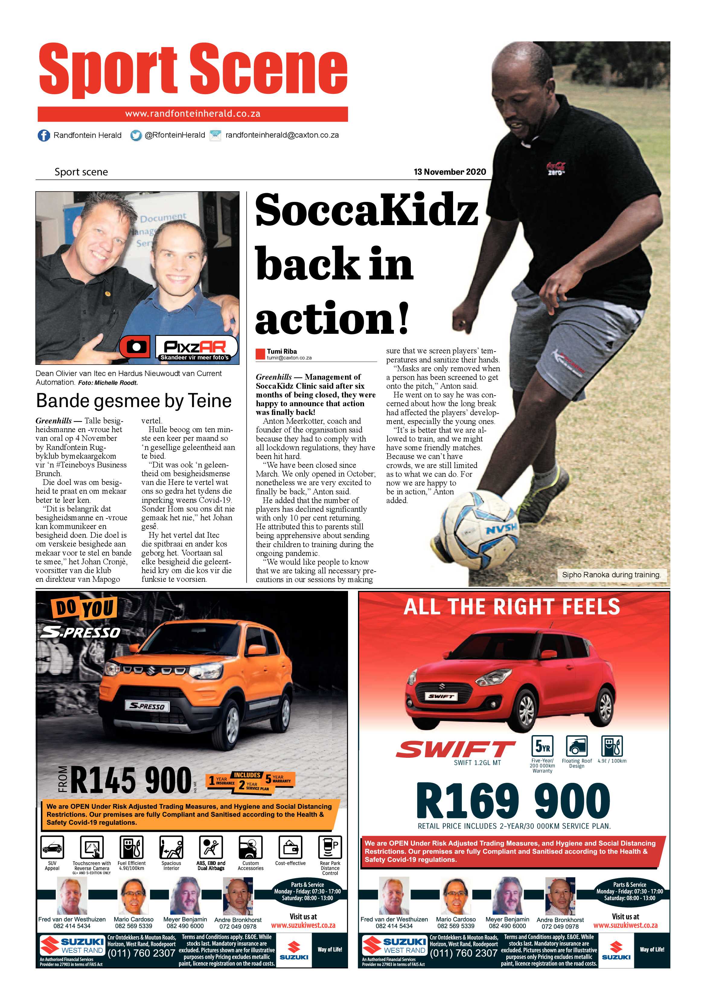 Randfontein Herald 13 November 2020 page 12