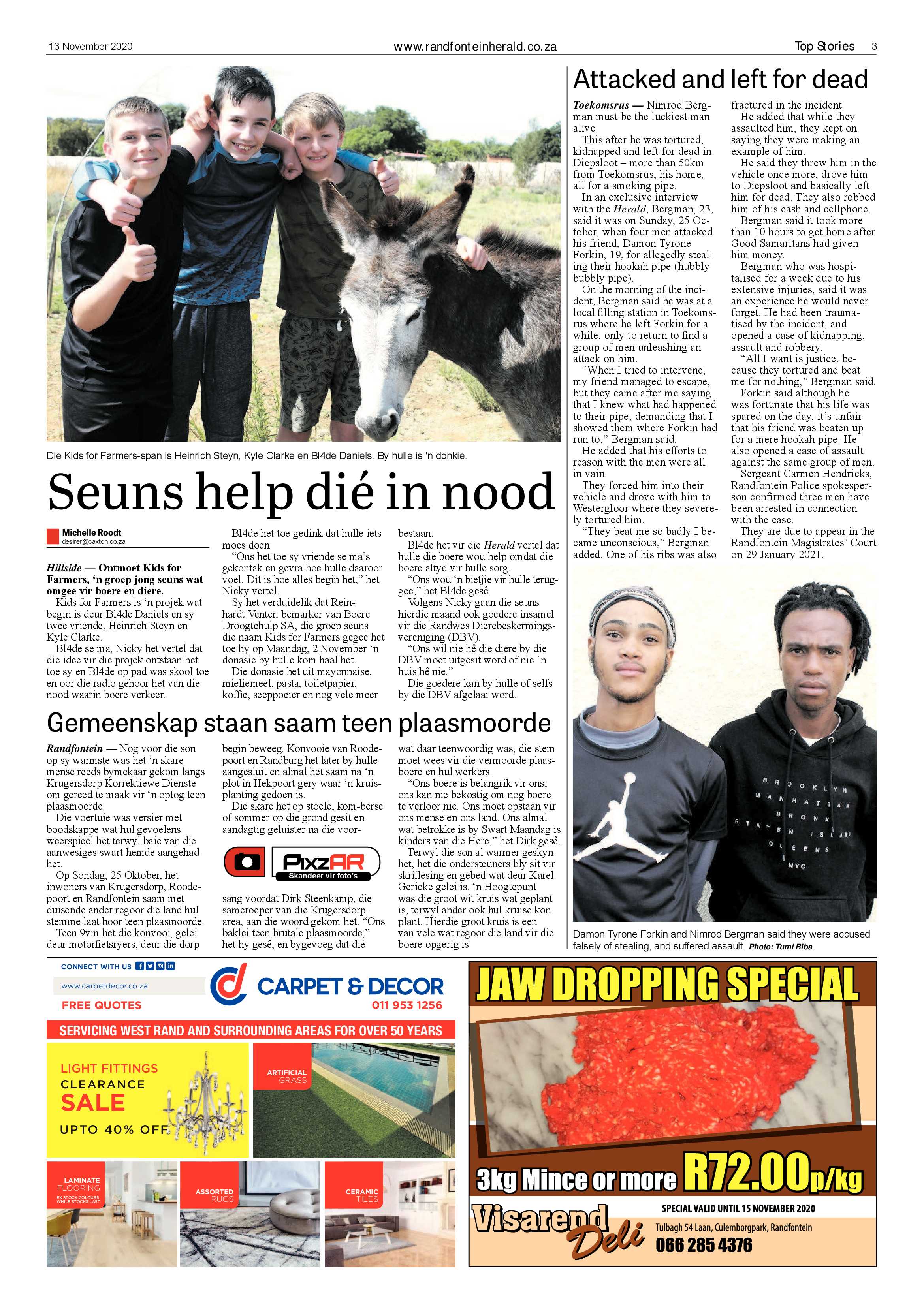 Randfontein Herald 13 November 2020 page 3