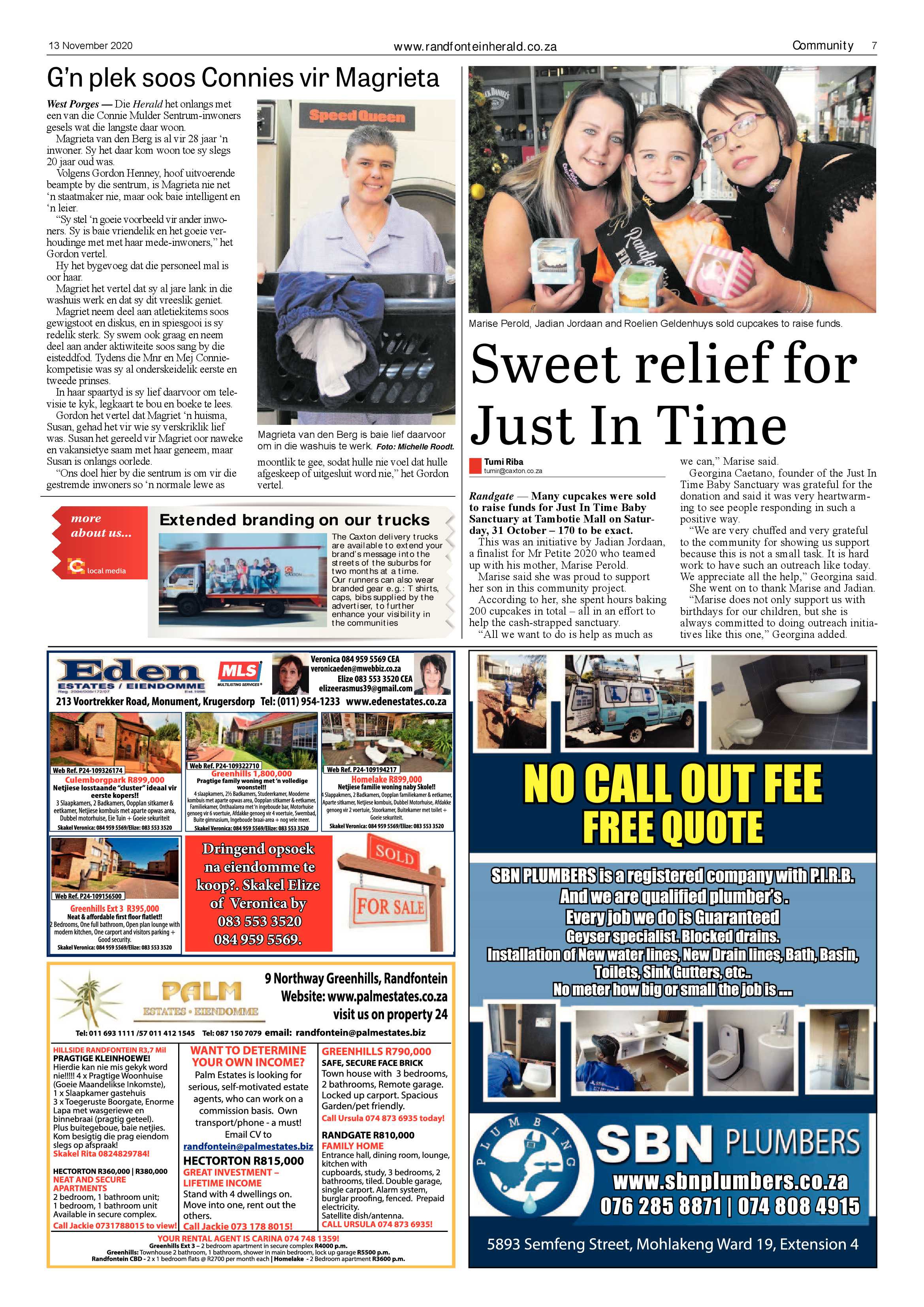 Randfontein Herald 13 November 2020 page 7