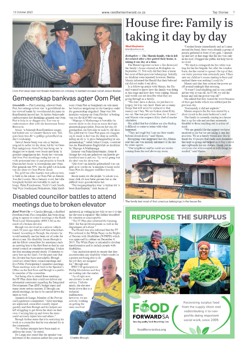 Randfontein Herald 13 October 2023 page 3