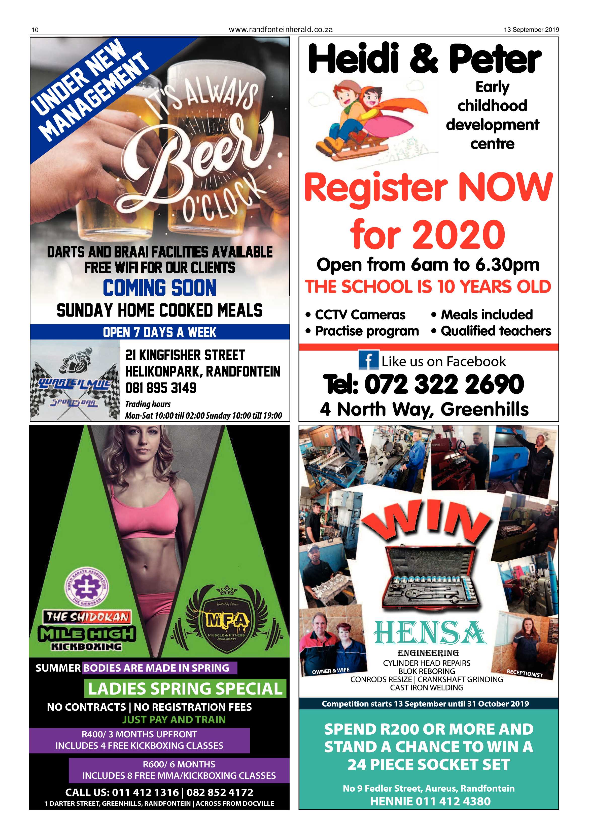 Randfontein Herald 13 September 2019 page 10